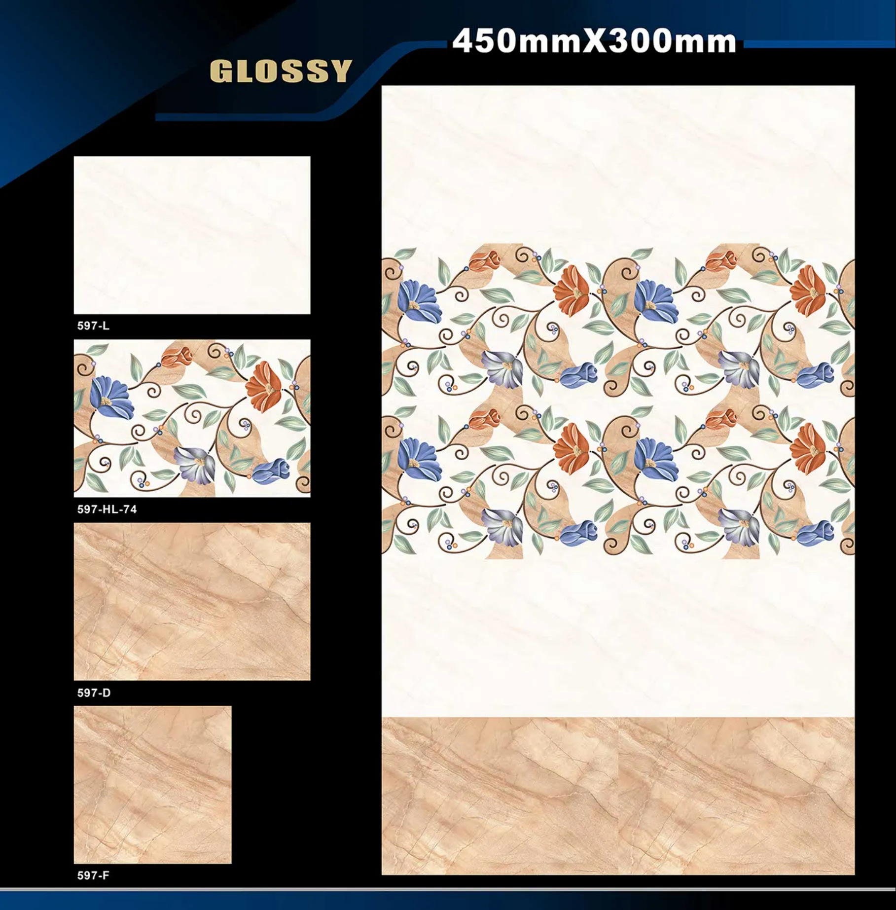 12 X 18 Glossy 578 To 662 - Design 14 - 300x450mm Glossy
