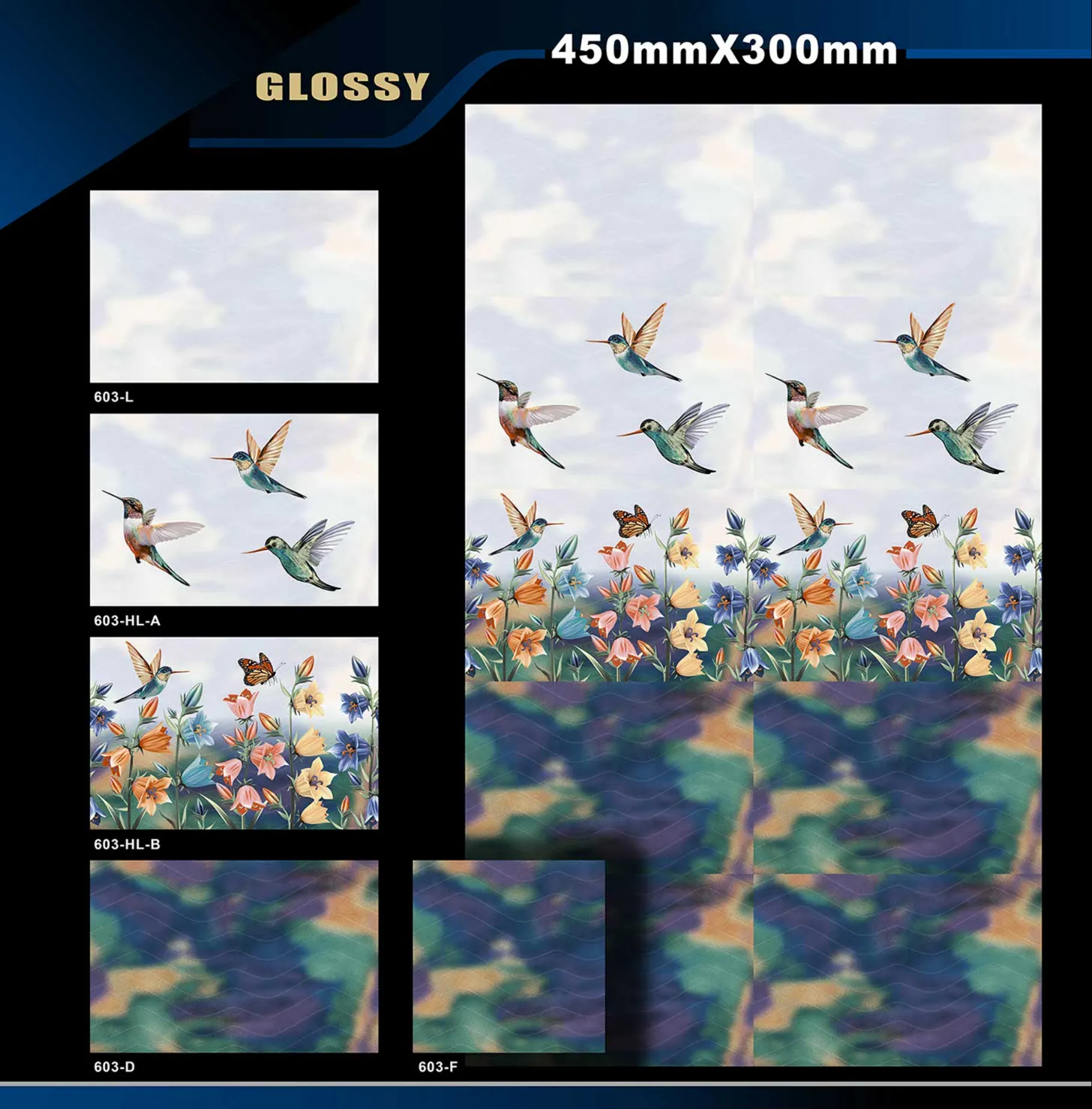 12 X 18 Glossy 578 To 662 - Design 15 - 300x450mm Glossy