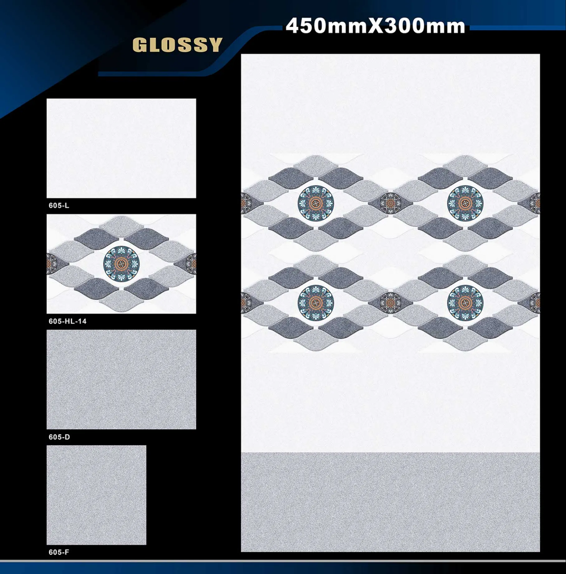 12 X 18 Glossy 578 To 662 - Design 16 - 300x450mm Glossy