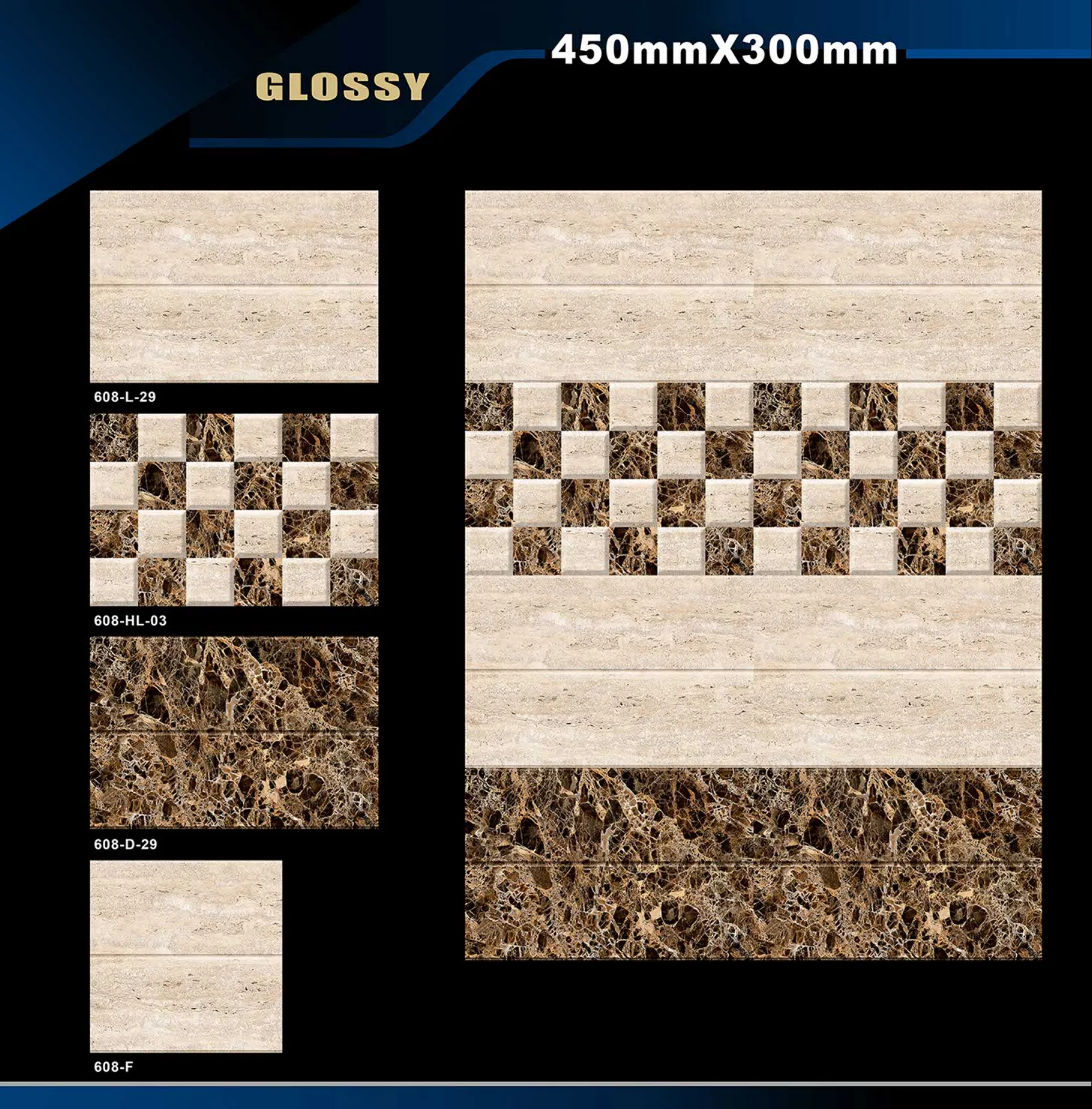 12 X 18 Glossy 578 To 662 - Design 28 - 300x450mm Glossy