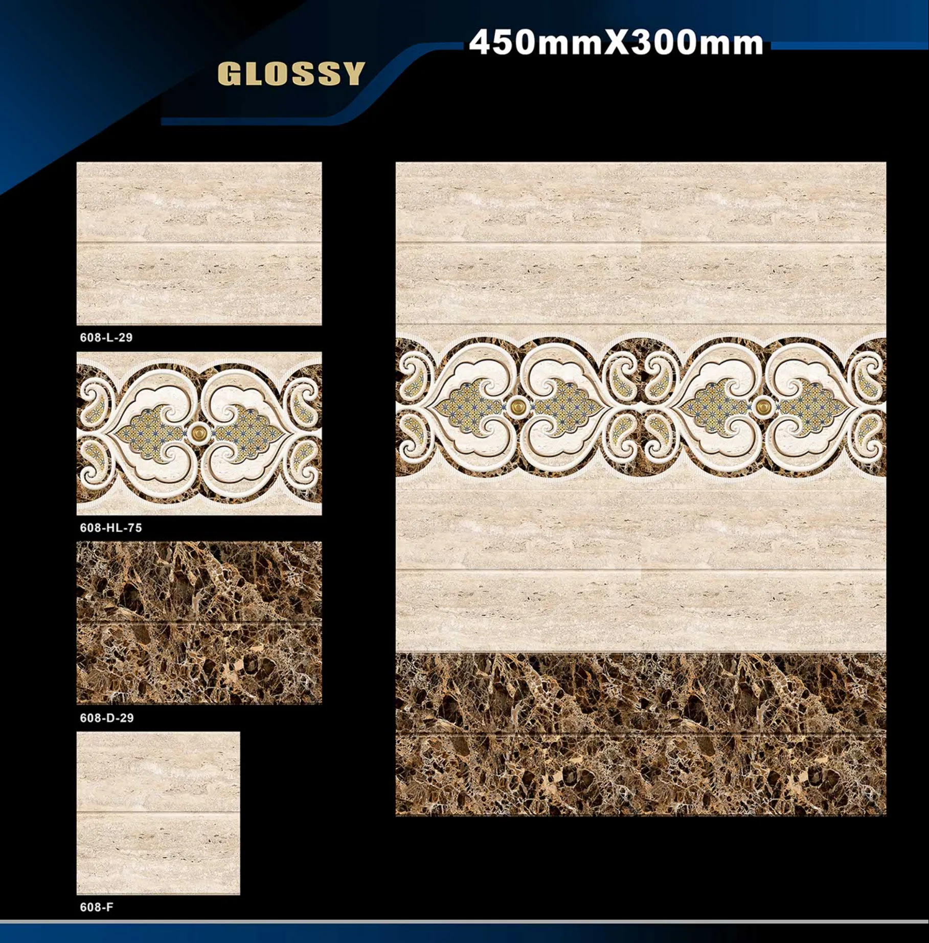 12 X 18 Glossy 578 To 662 - Design 30 - 300x450mm Glossy