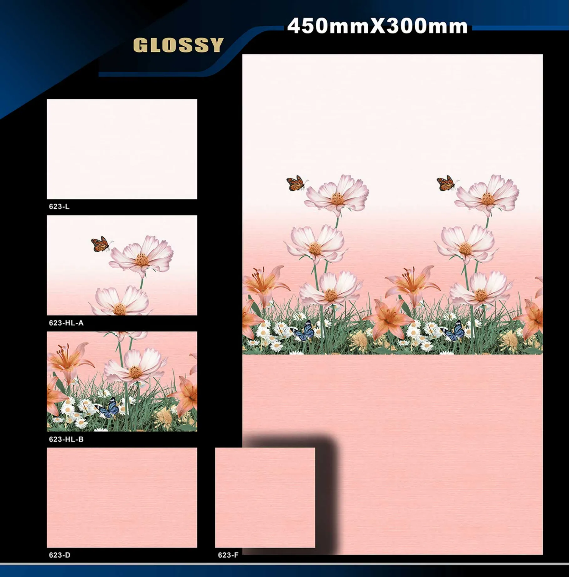12 X 18 Glossy 578 To 662 - Design 40 - 300x450mm Glossy