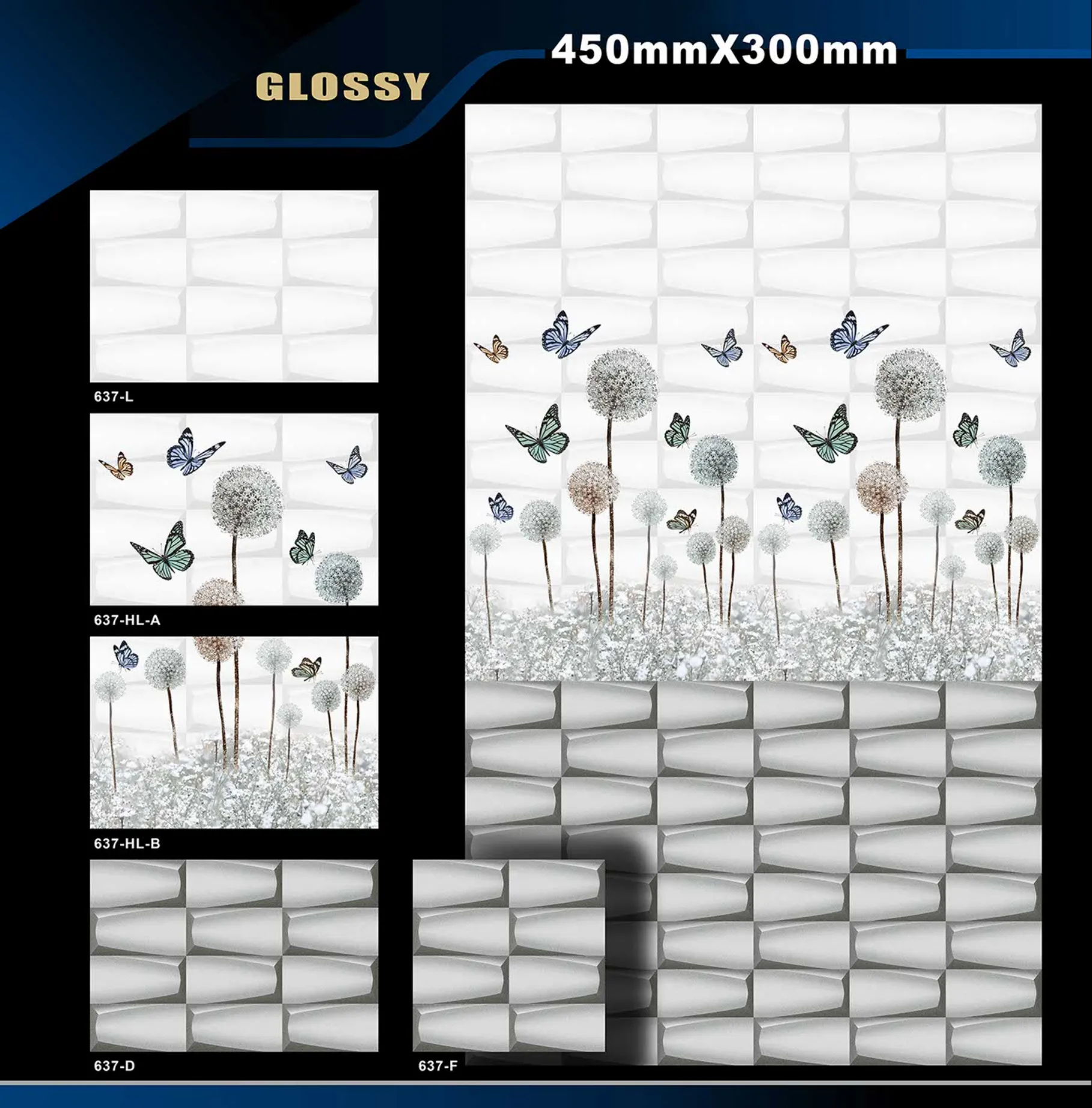 12 X 18 Glossy 578 To 662 - Design 45 - 300x450mm Glossy