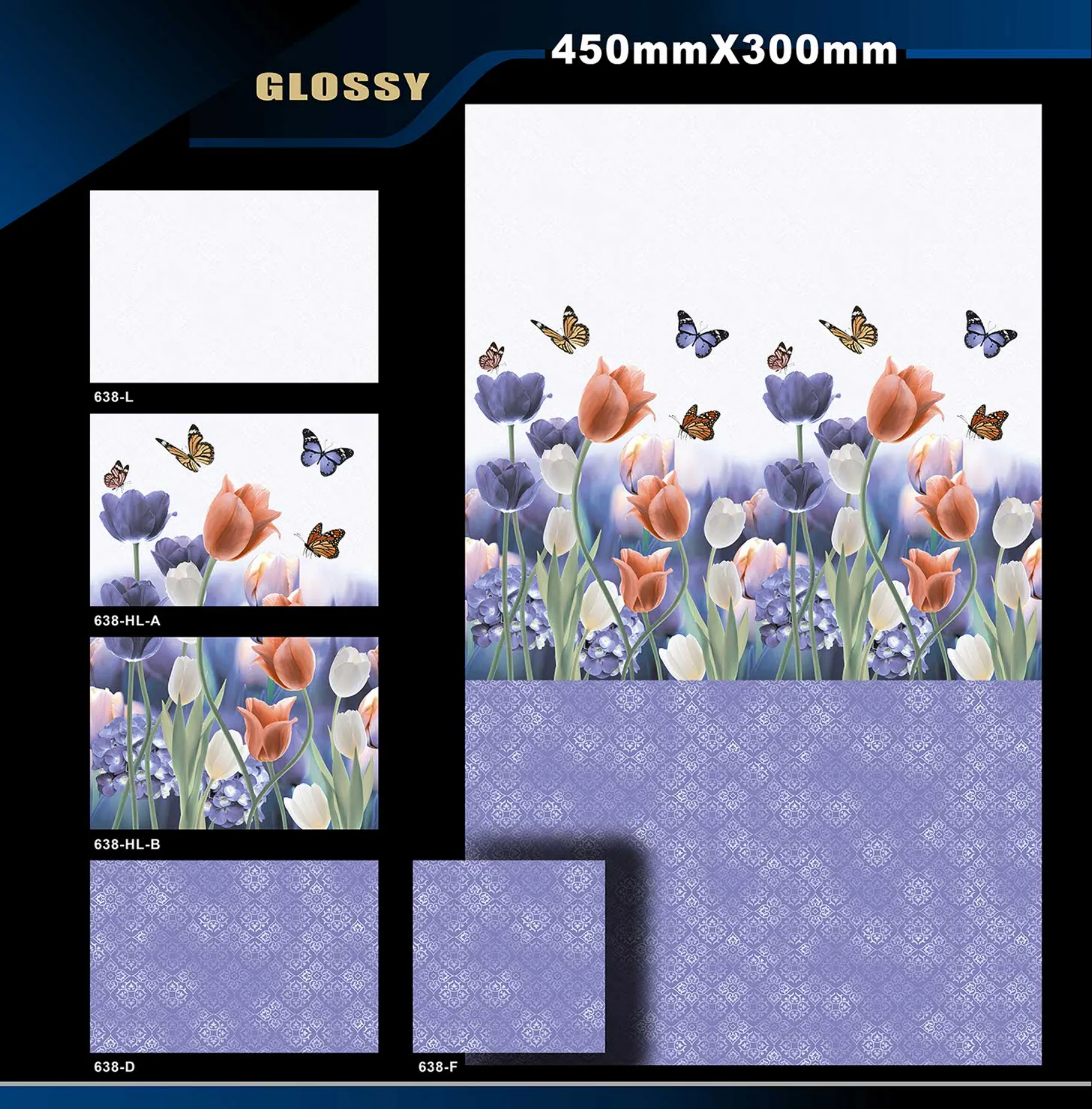 12 X 18 Glossy 578 To 662 - Design 46 - 300x450mm Glossy