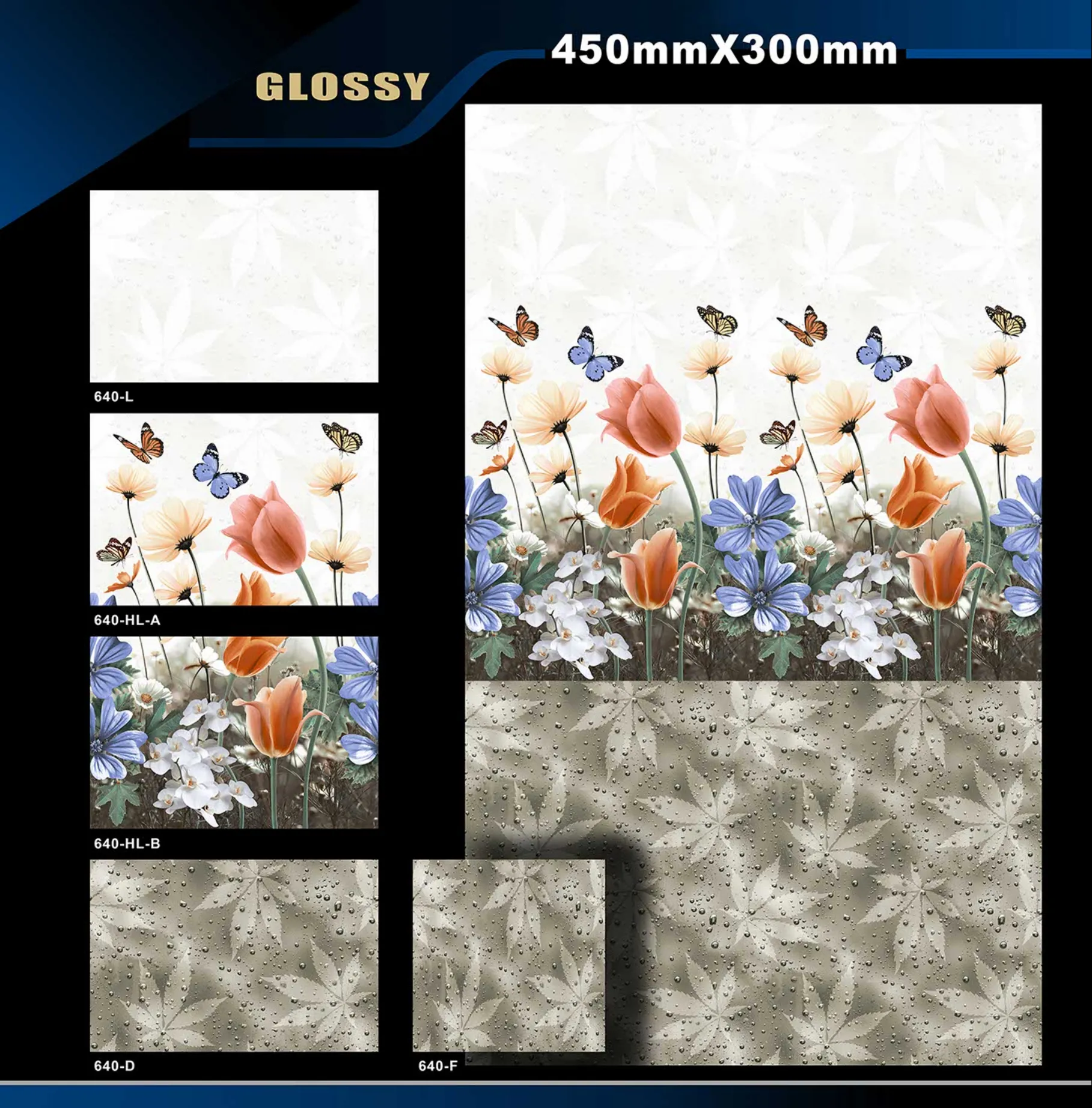 12 X 18 Glossy 578 To 662 - Design 48 - 300x450mm Glossy