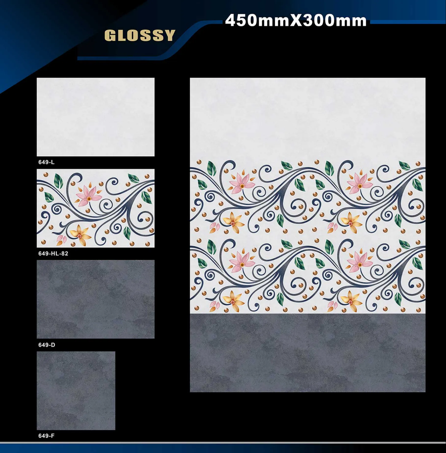 12 X 18 Glossy 578 To 662 - Design 49 - 300x450mm Glossy