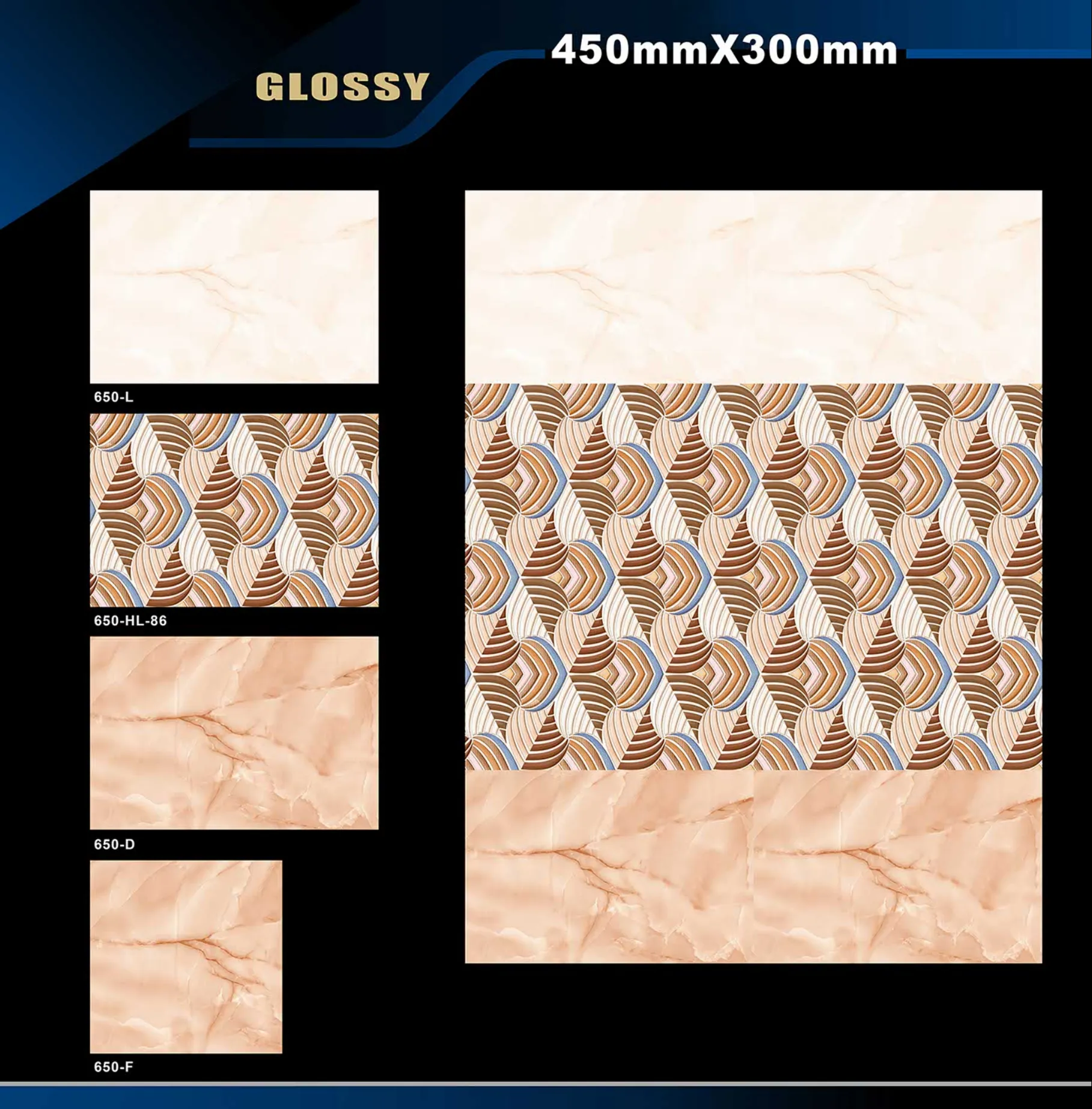 12 X 18 Glossy 578 To 662 - Design 50 - 300x450mm Glossy