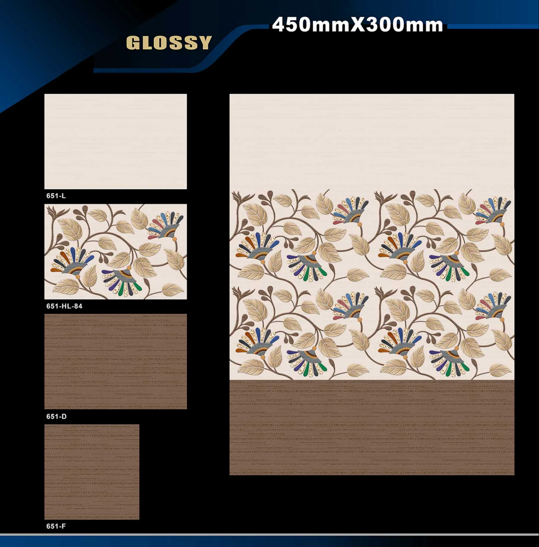 12 X 18 Glossy 578 To 662 - Design 51 - 300x450mm Glossy
