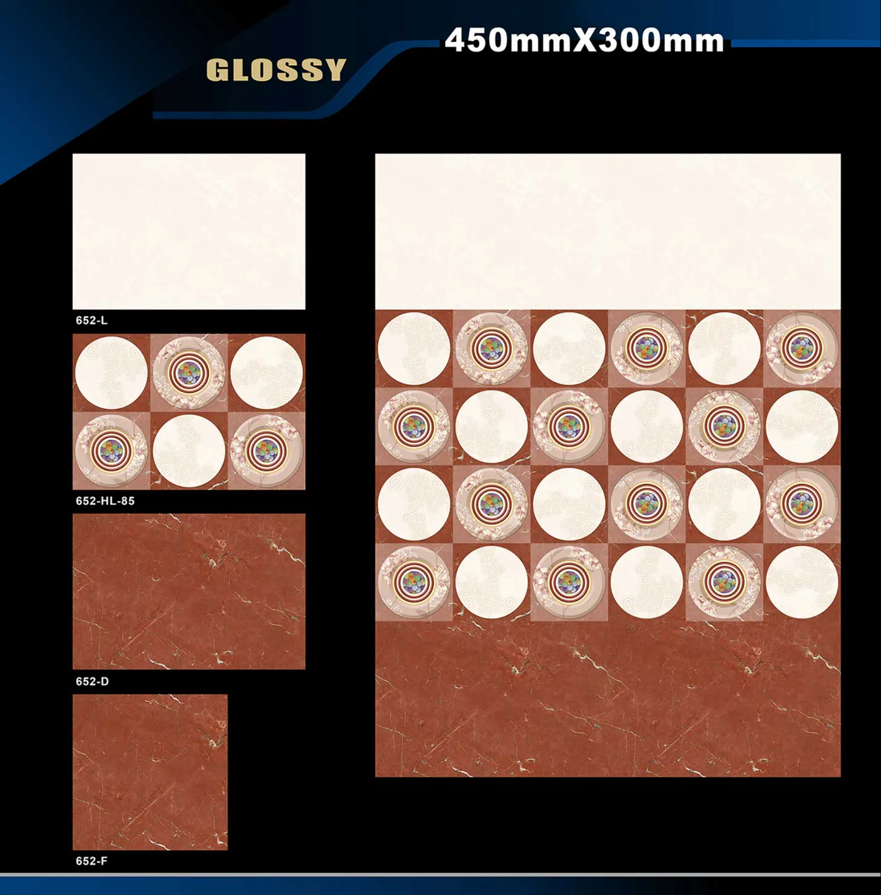 12 X 18 Glossy 578 To 662 - Design 52 - 300x450mm Glossy
