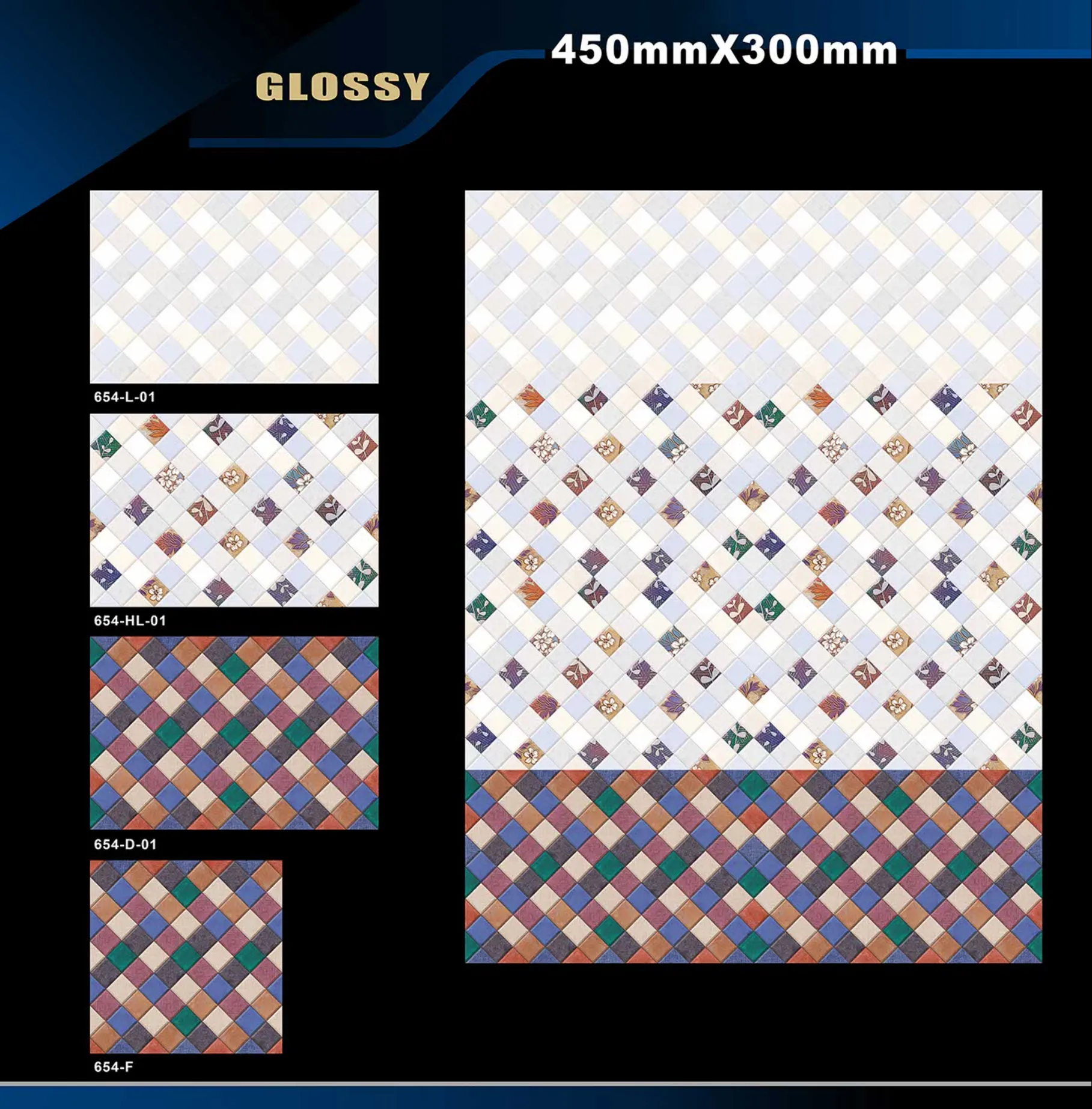 12 X 18 Glossy 578 To 662 - Design 54 - 300x450mm Glossy