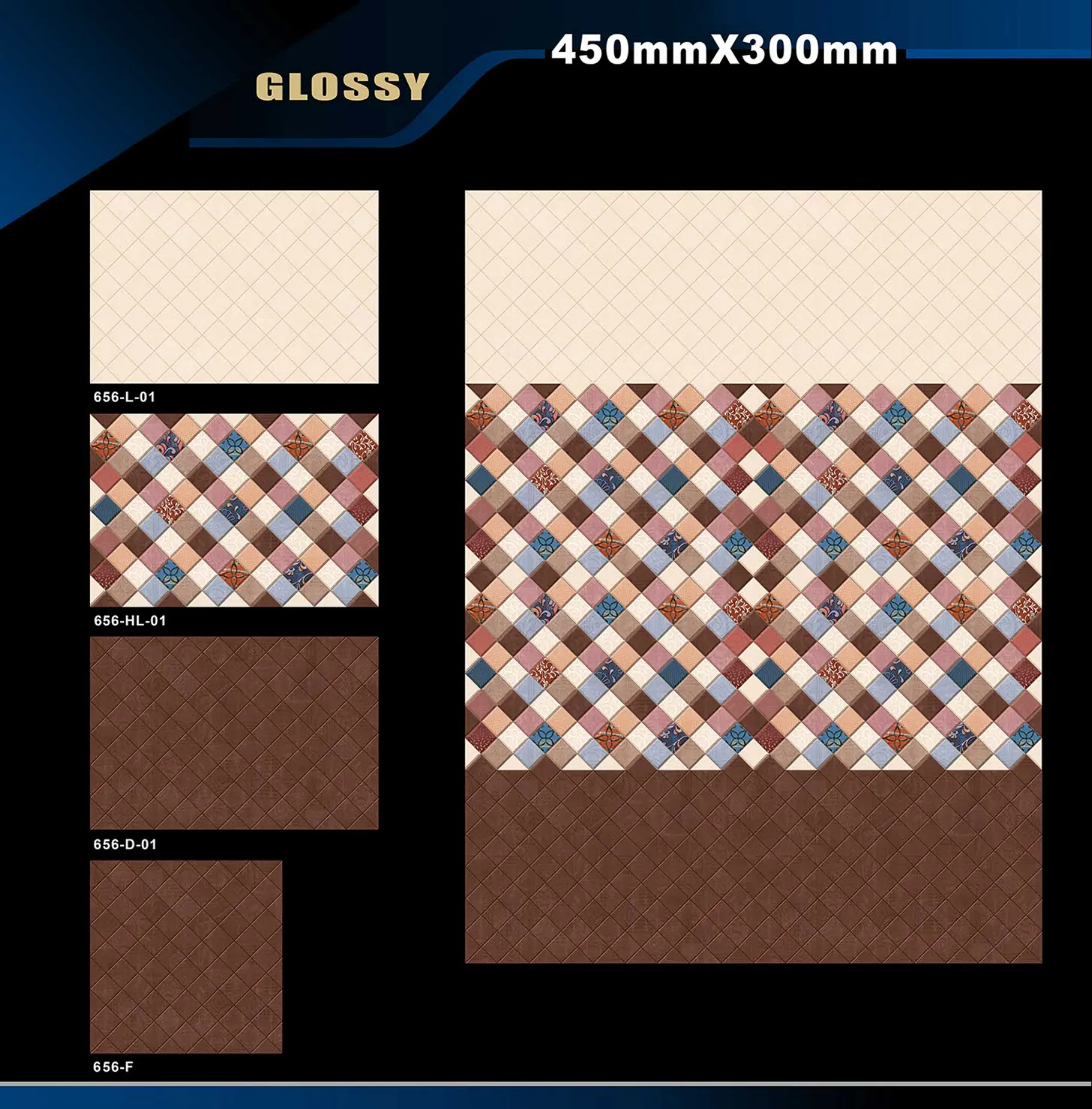 12 X 18 Glossy 578 To 662 - Design 58 - 300x450mm Glossy