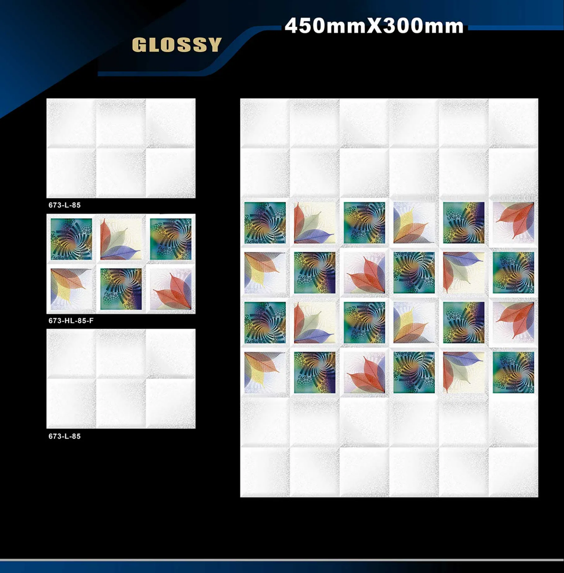 12 X 18 Glossy 663 To 710 - Design 9 - 300x450mm Glossy