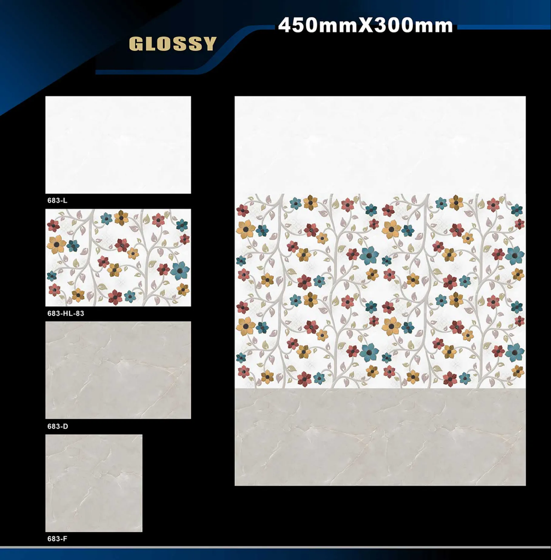 12 X 18 Glossy 663 To 710 - Design 18 - 300x450mm Glossy