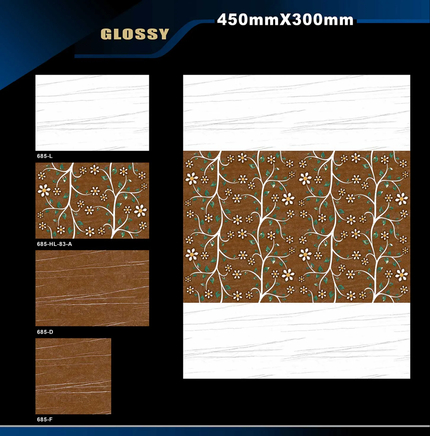 12 X 18 Glossy 663 To 710 - Design 22 - 300x450mm Glossy