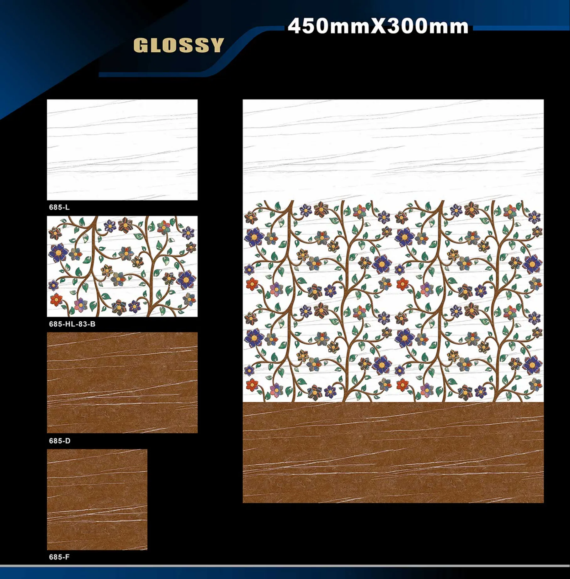 12 X 18 Glossy 663 To 710 - Design 23 - 300x450mm Glossy