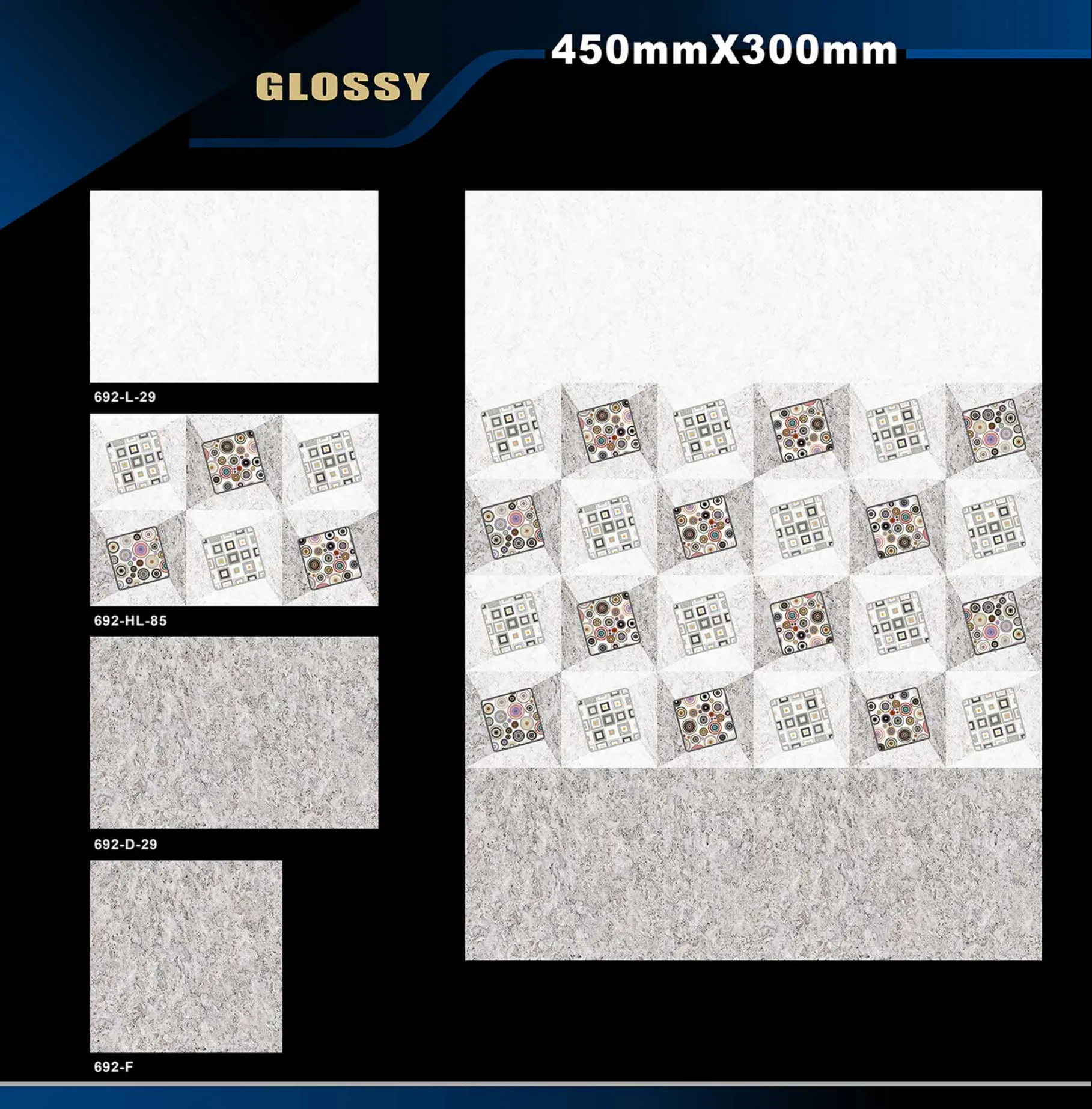 12 X 18 Glossy 663 To 710 - Design 27 - 300x450mm Glossy