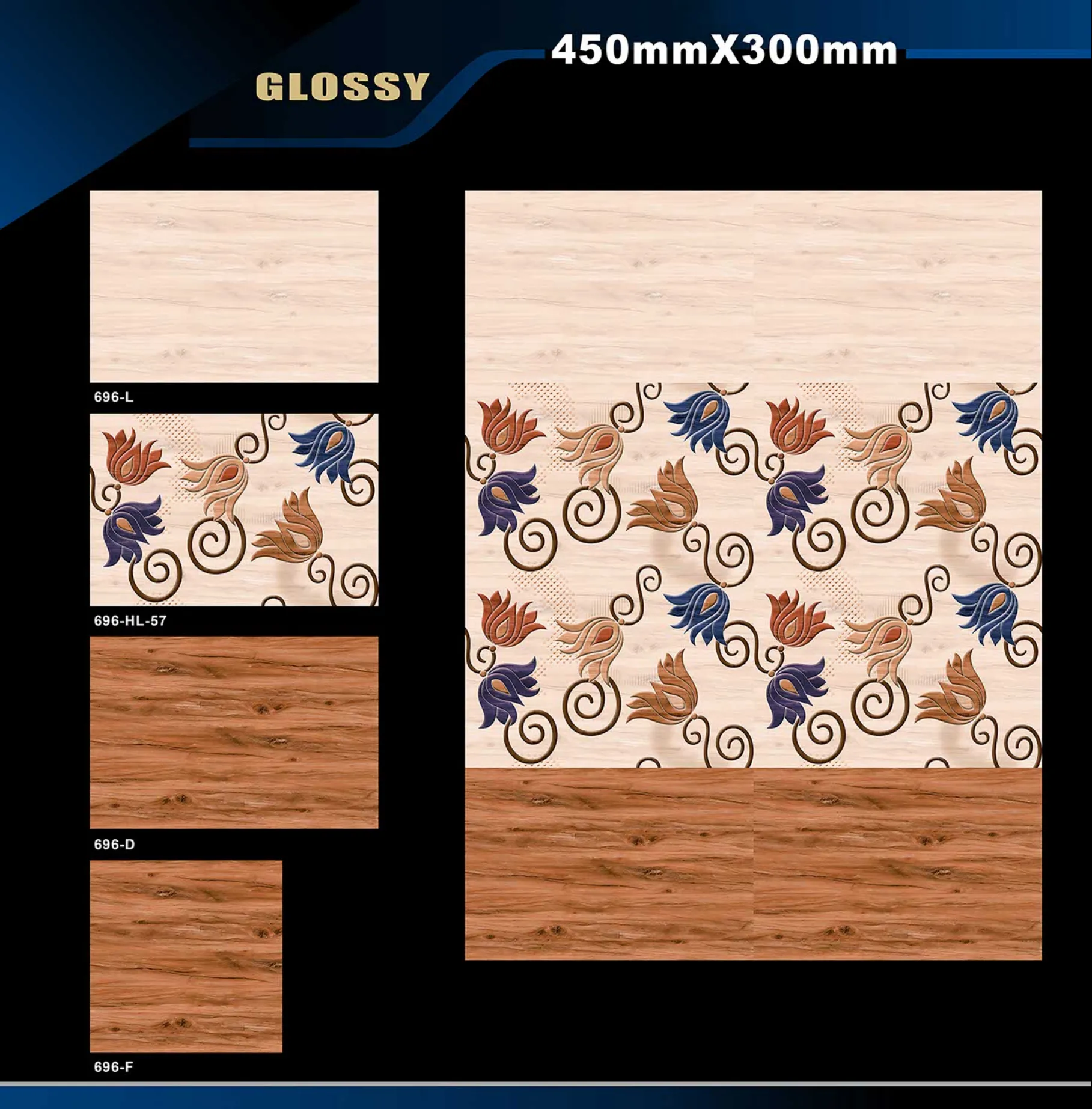 12 X 18 Glossy 663 To 710 - Design 32 - 300x450mm Glossy