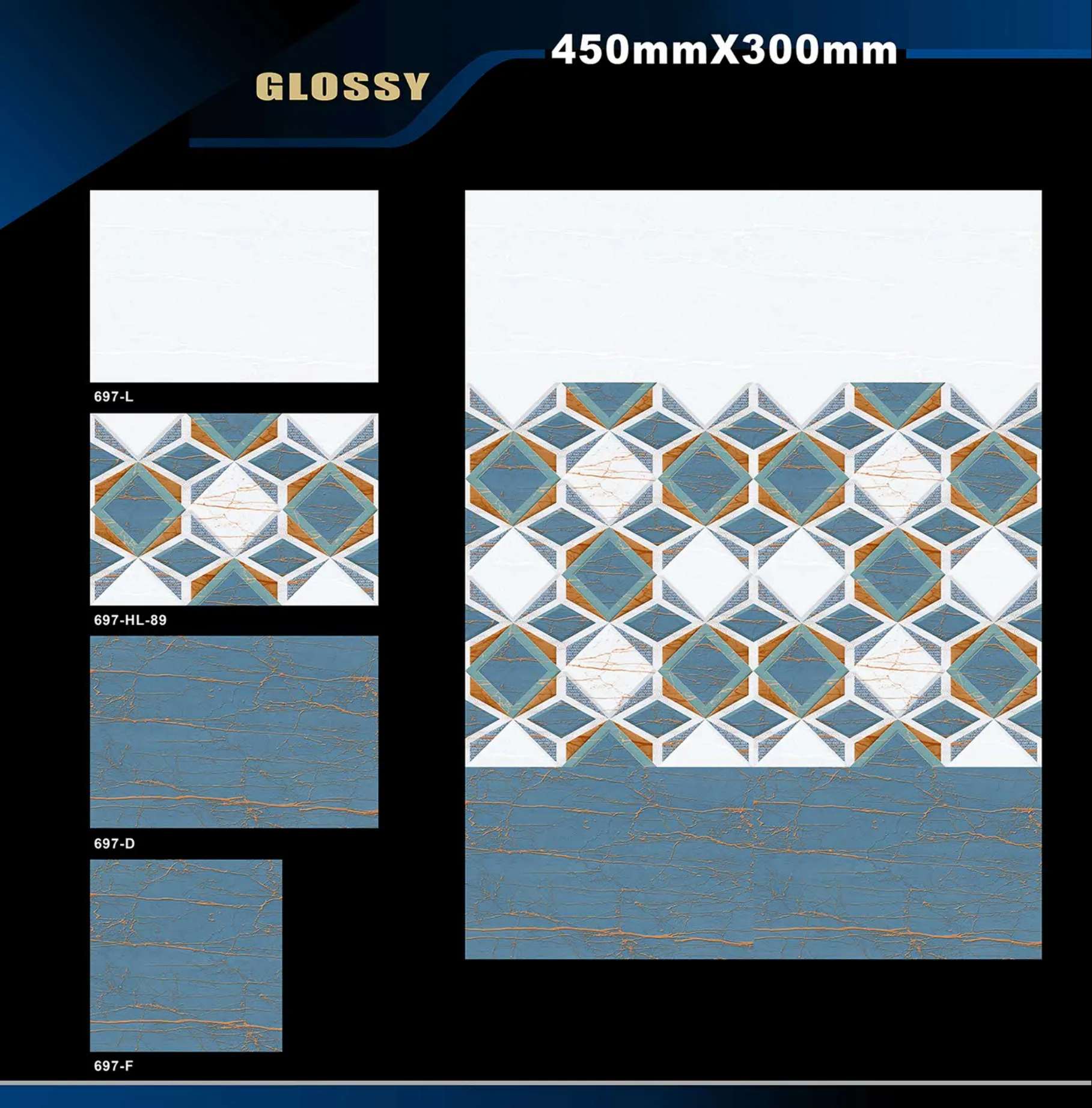 12 X 18 Glossy 663 To 710 - Design 33 - 300x450mm Glossy