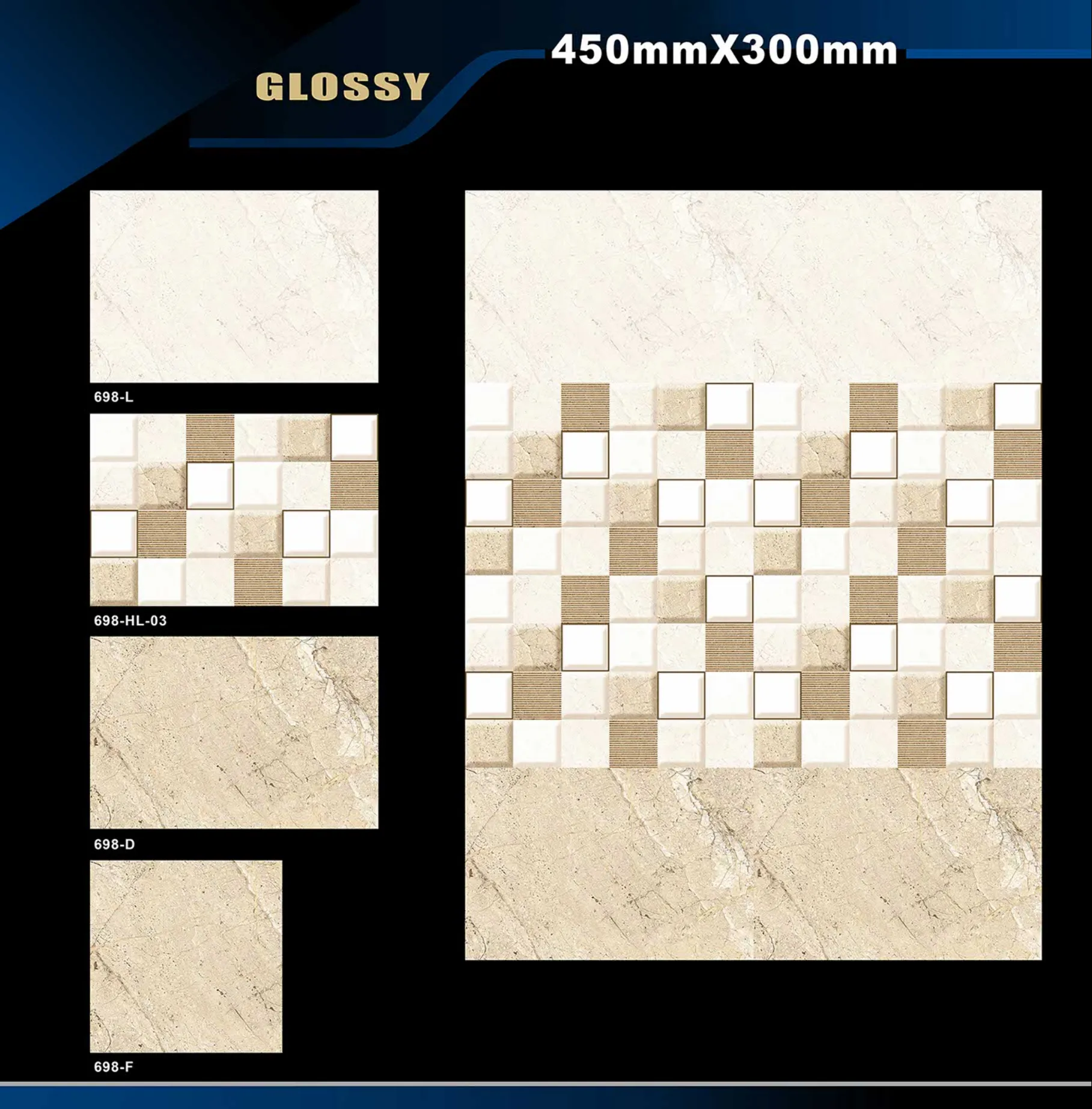 12 X 18 Glossy 663 To 710 - Design 35 - 300x450mm Glossy