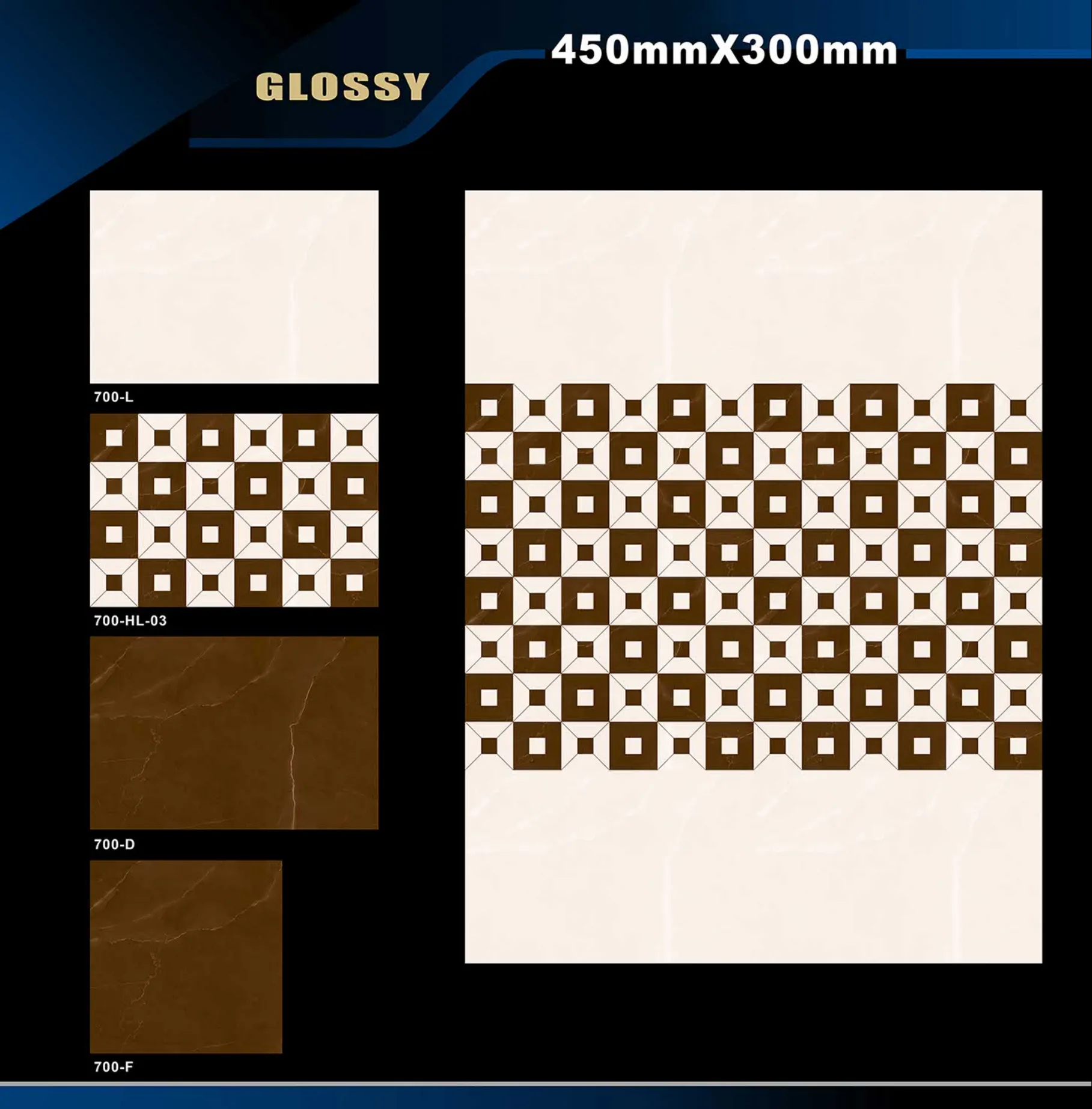 12 X 18 Glossy 663 To 710 - Design 40 - 300x450mm Glossy