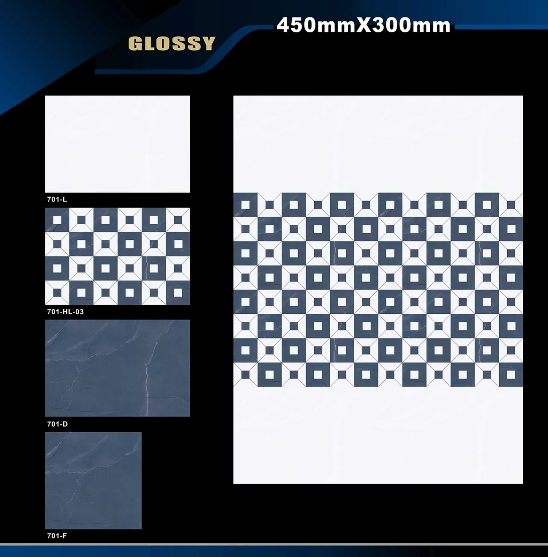 12 X 18 Glossy 663 To 710 - Design 43 - 300x450mm Glossy