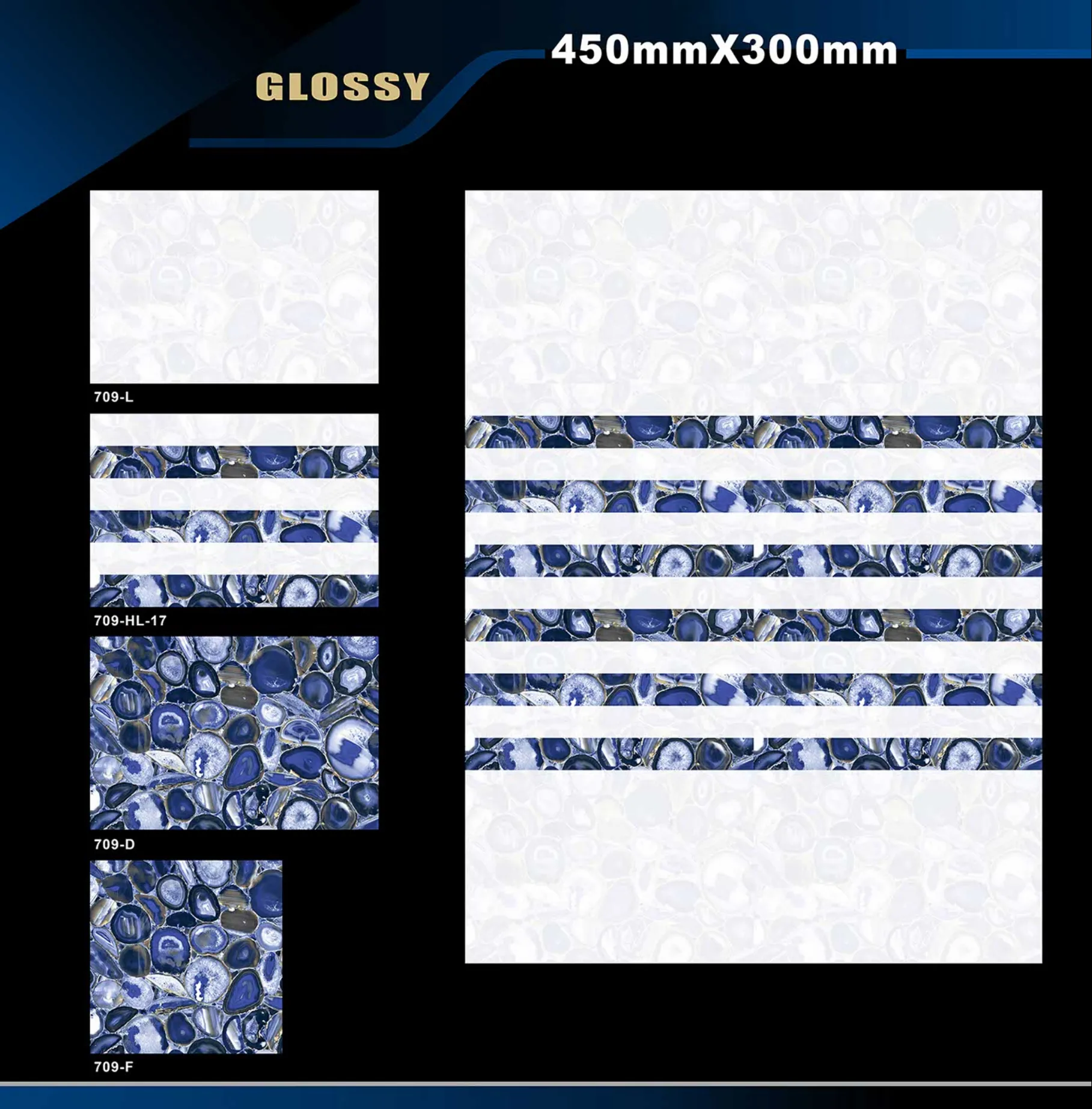 12 X 18 Glossy 663 To 710 - Design 64 - 300x450mm Glossy
