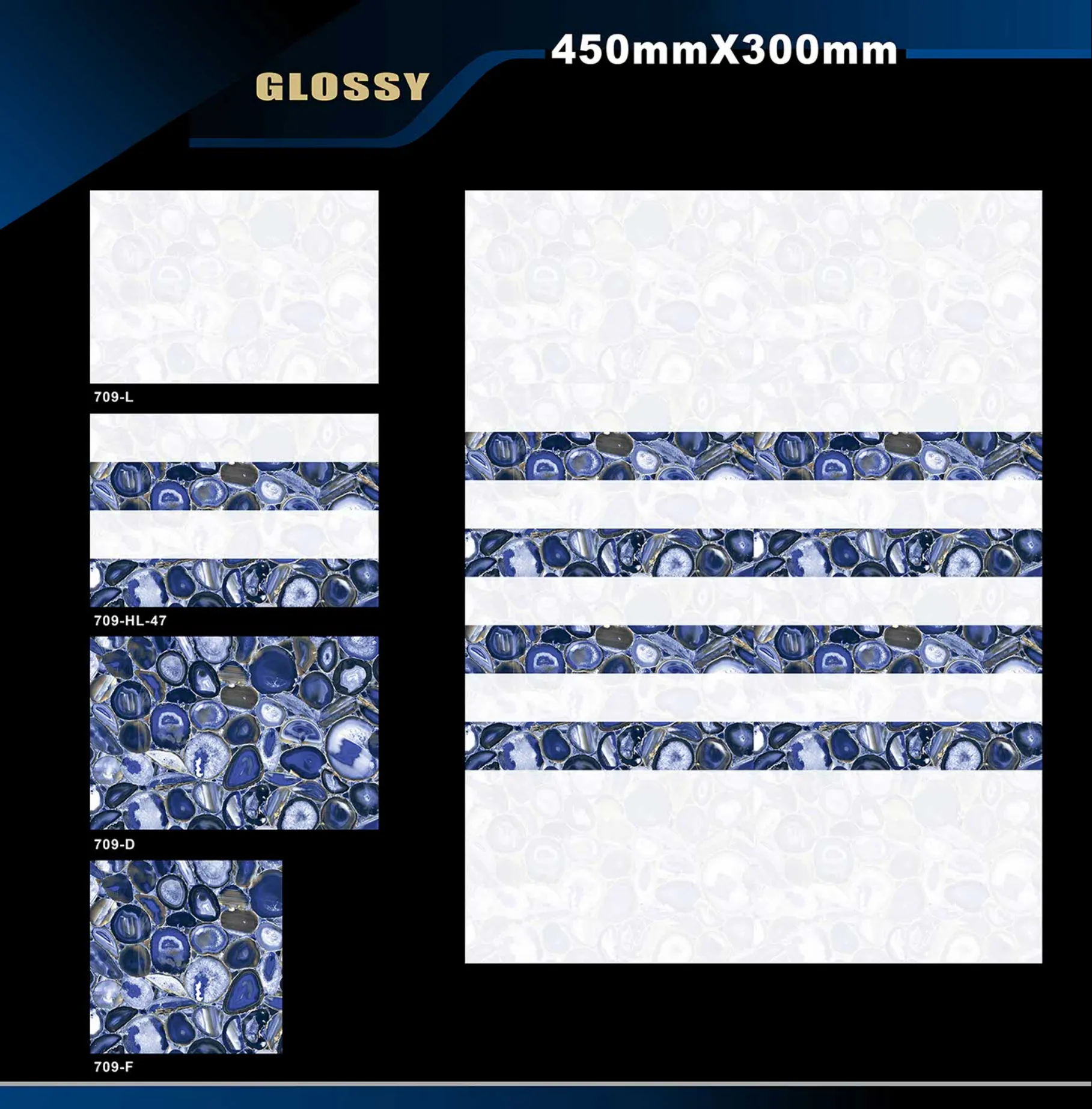 12 X 18 Glossy 663 To 710 - Design 66 - 300x450mm Glossy
