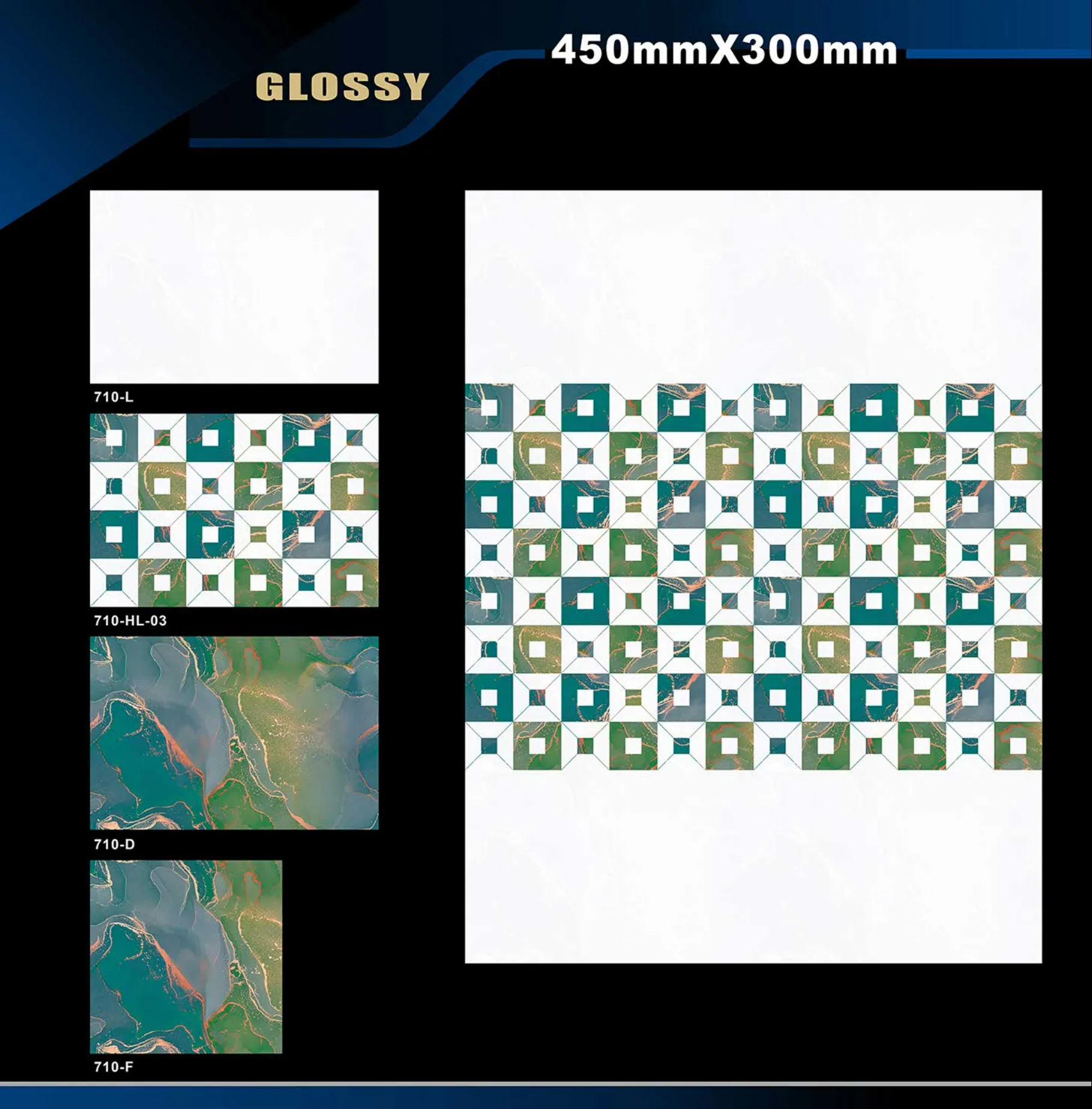 12 X 18 Glossy 663 To 710 - Design 67 - 300x450mm Glossy