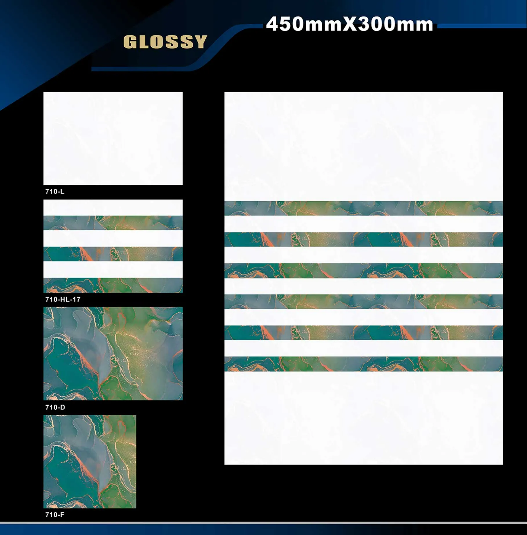 12 X 18 Glossy 663 To 710 - Design 68 - 300x450mm Glossy