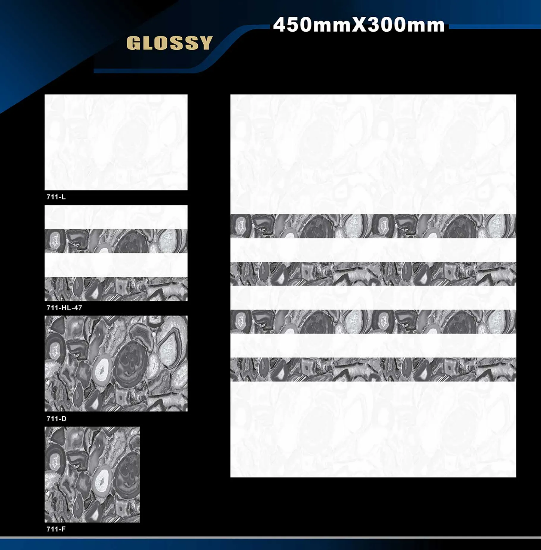 12 X 18 Glossy 711 To 764 - Design 1 - 300x450mm Glossy