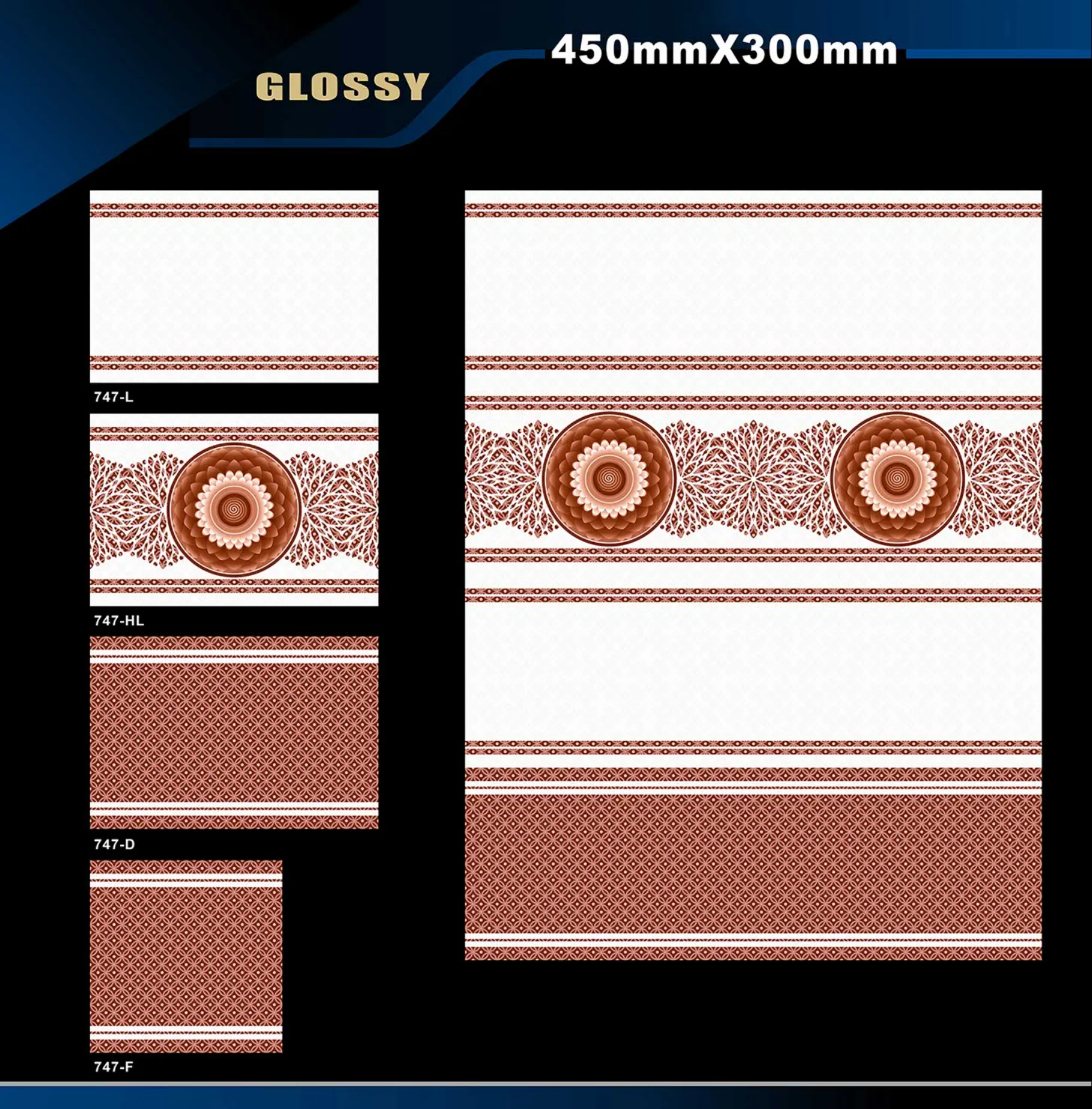 12 X 18 Glossy 711 To 764 - Design 54 - 300x450mm Glossy