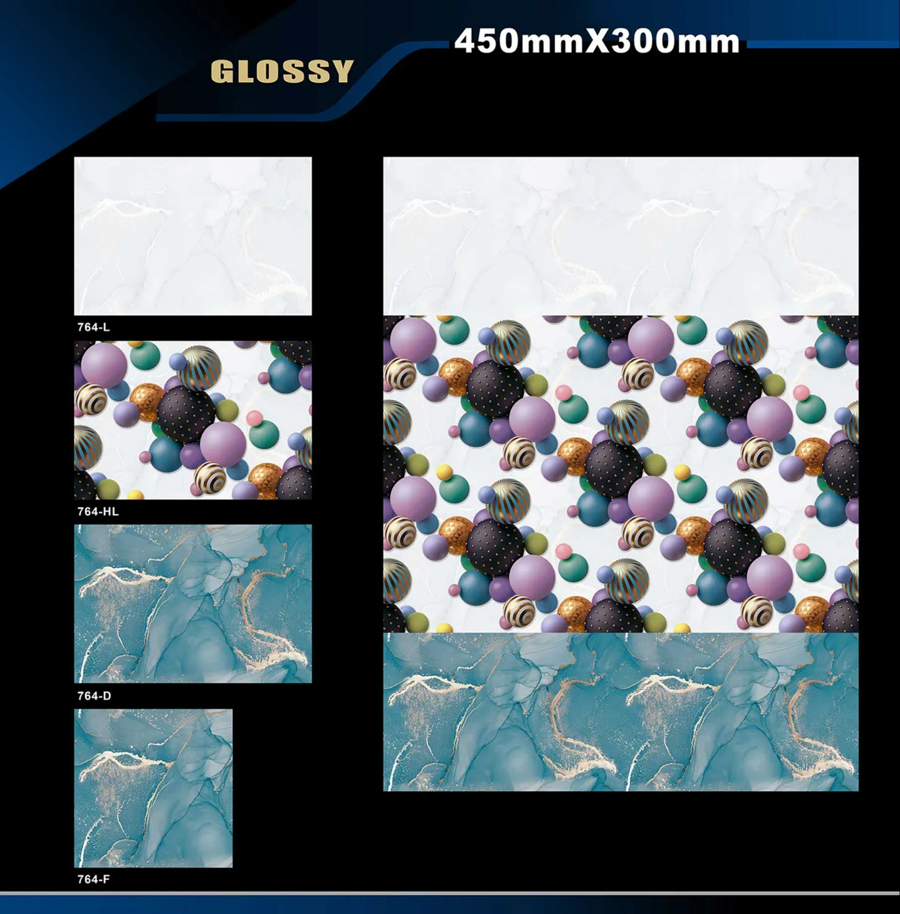 12 X 18 Glossy 711 To 764 - Design 70 - 300x450mm Glossy