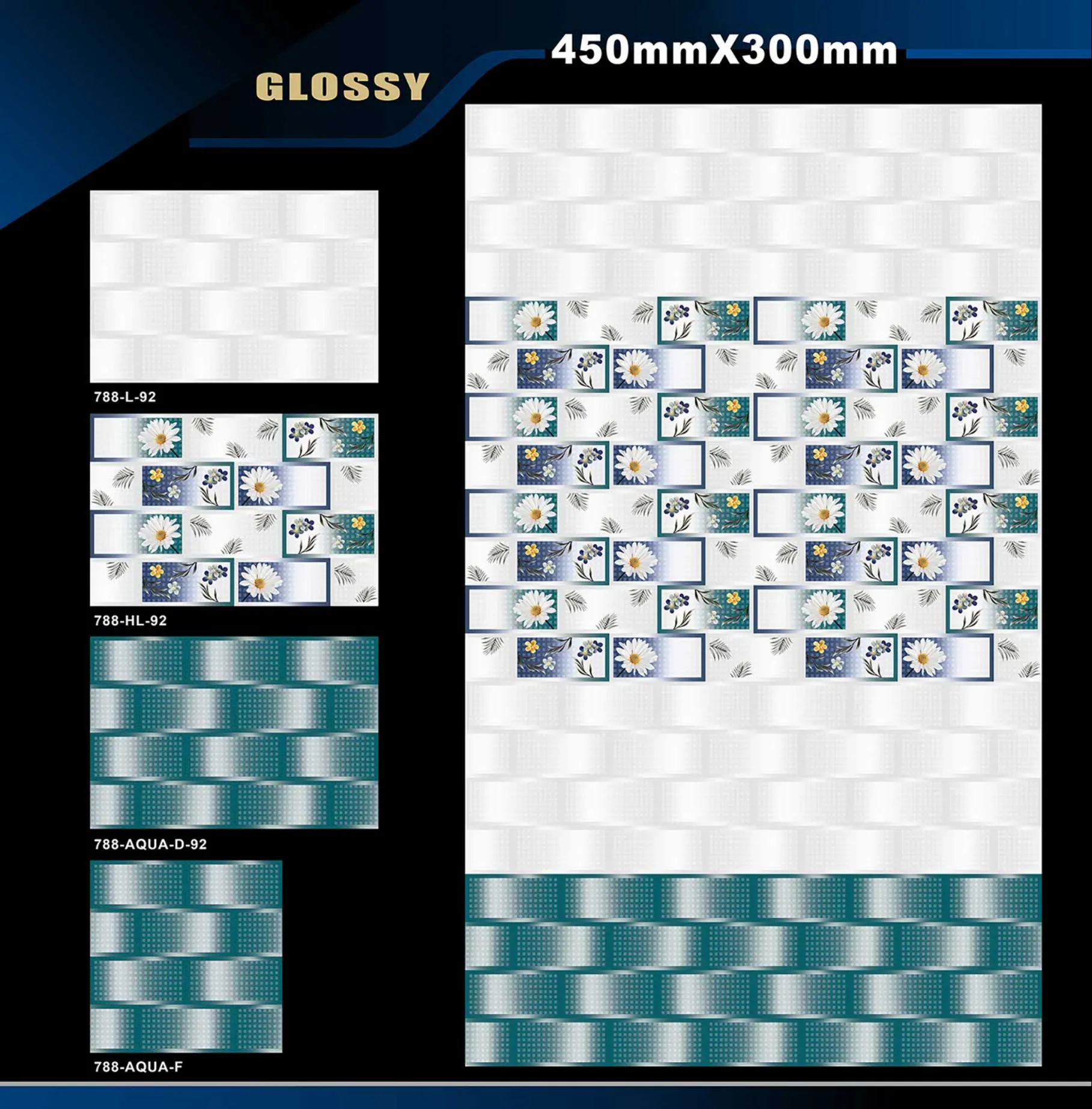 12 X 18 Glossy 765 To 828 - Design 10 - 300x450mm Glossy