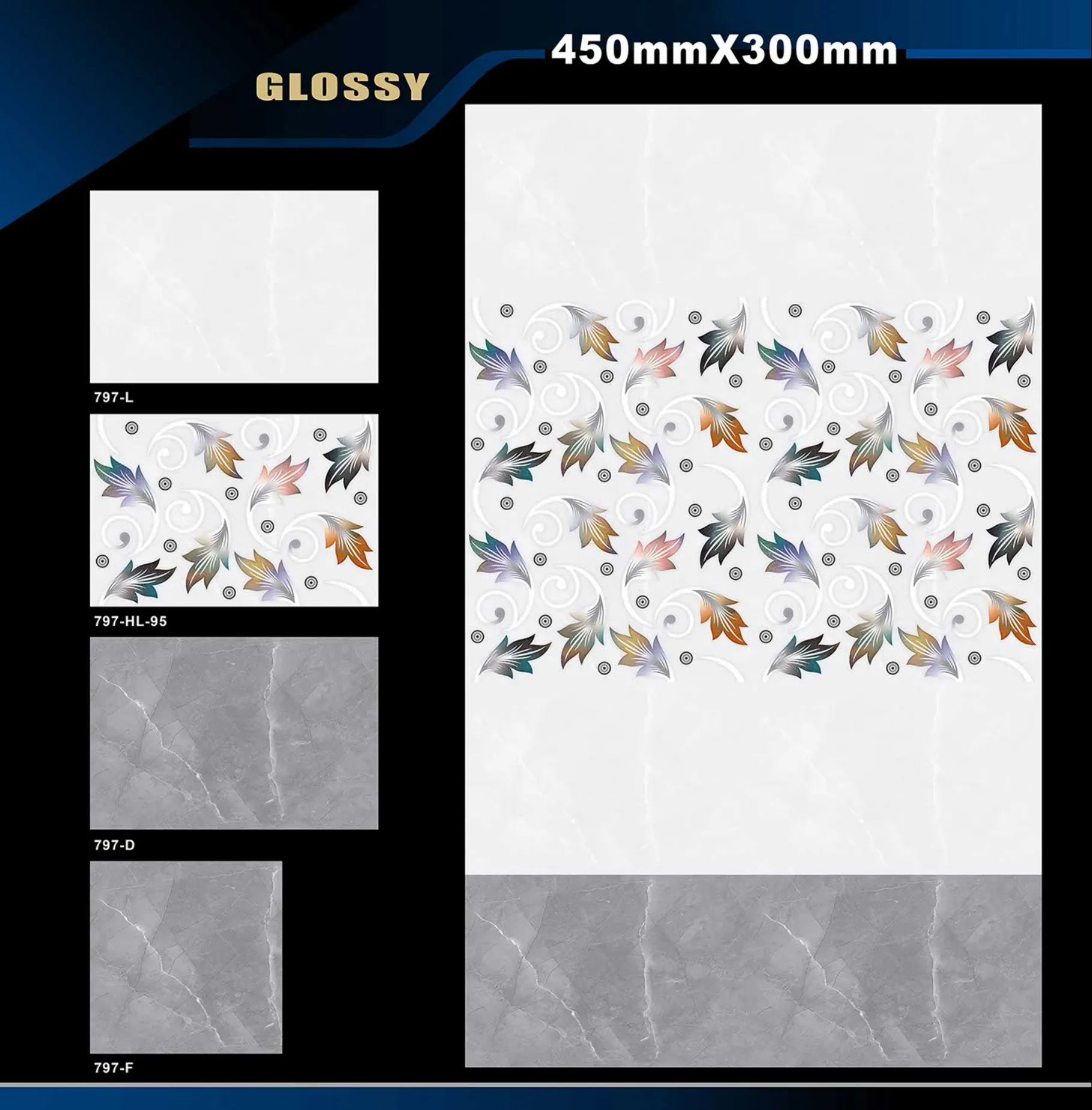 12 X 18 Glossy 765 To 828 - Design 25 - 300x450mm Glossy