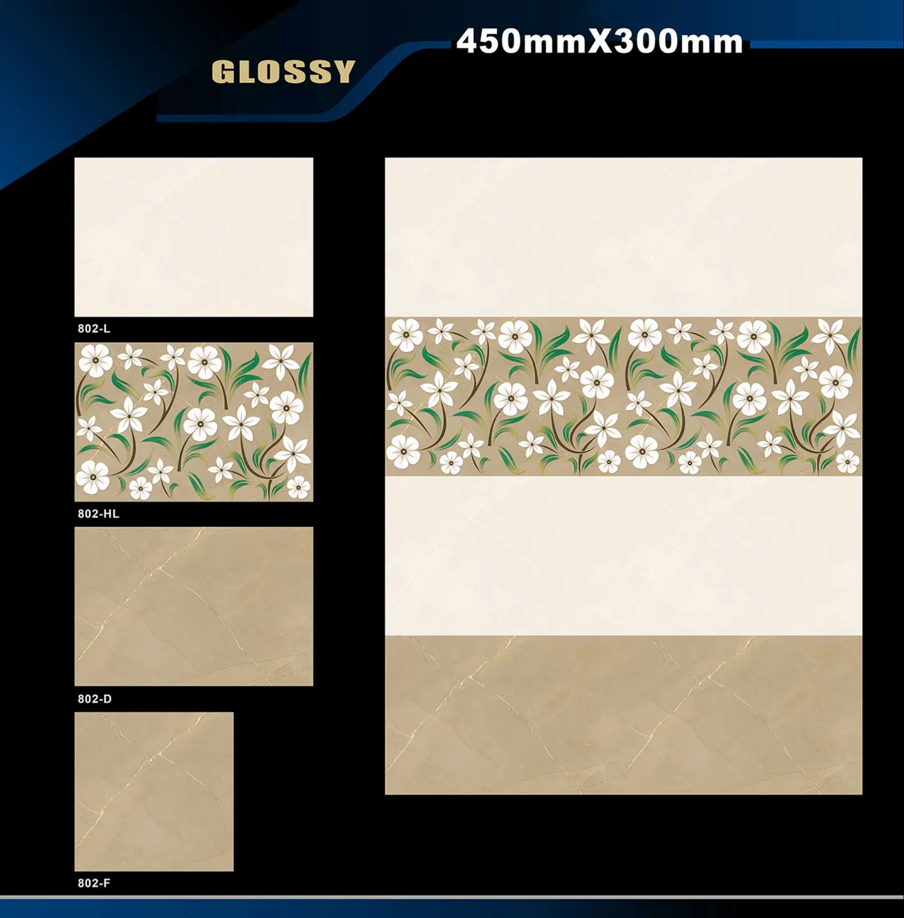 12 X 18 Glossy 765 To 828 - Design 35 - 300x450mm Glossy