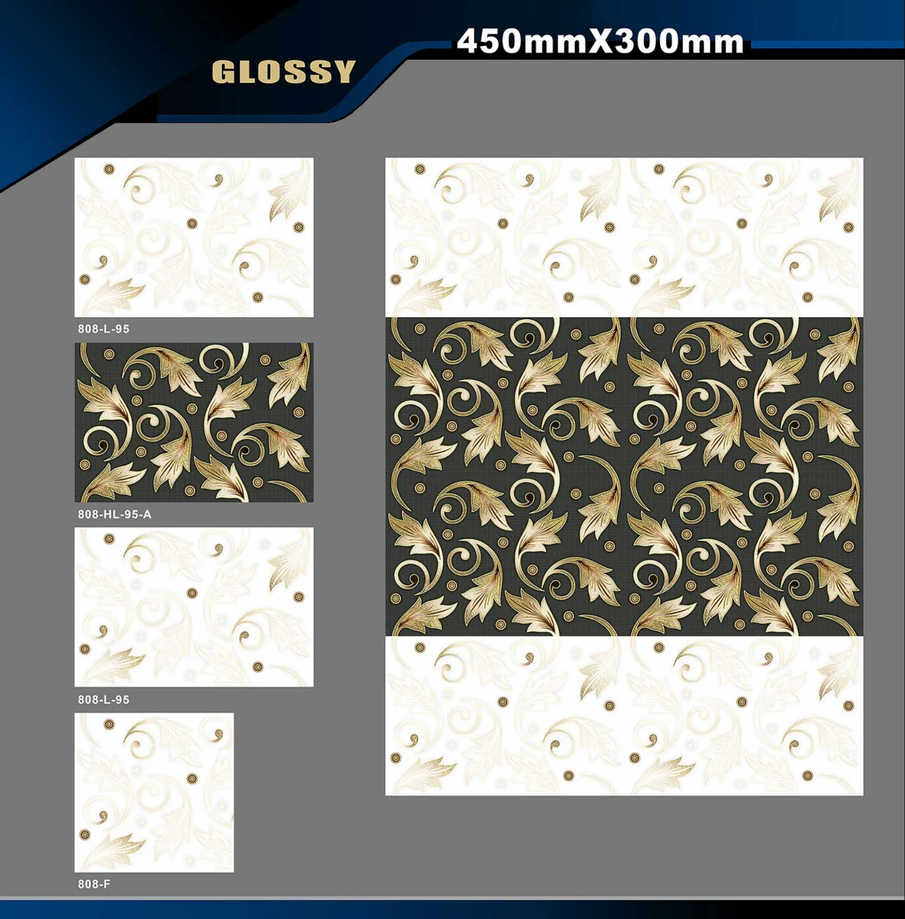 12 X 18 Glossy 765 To 828 - Design 38 - 300x450mm Glossy