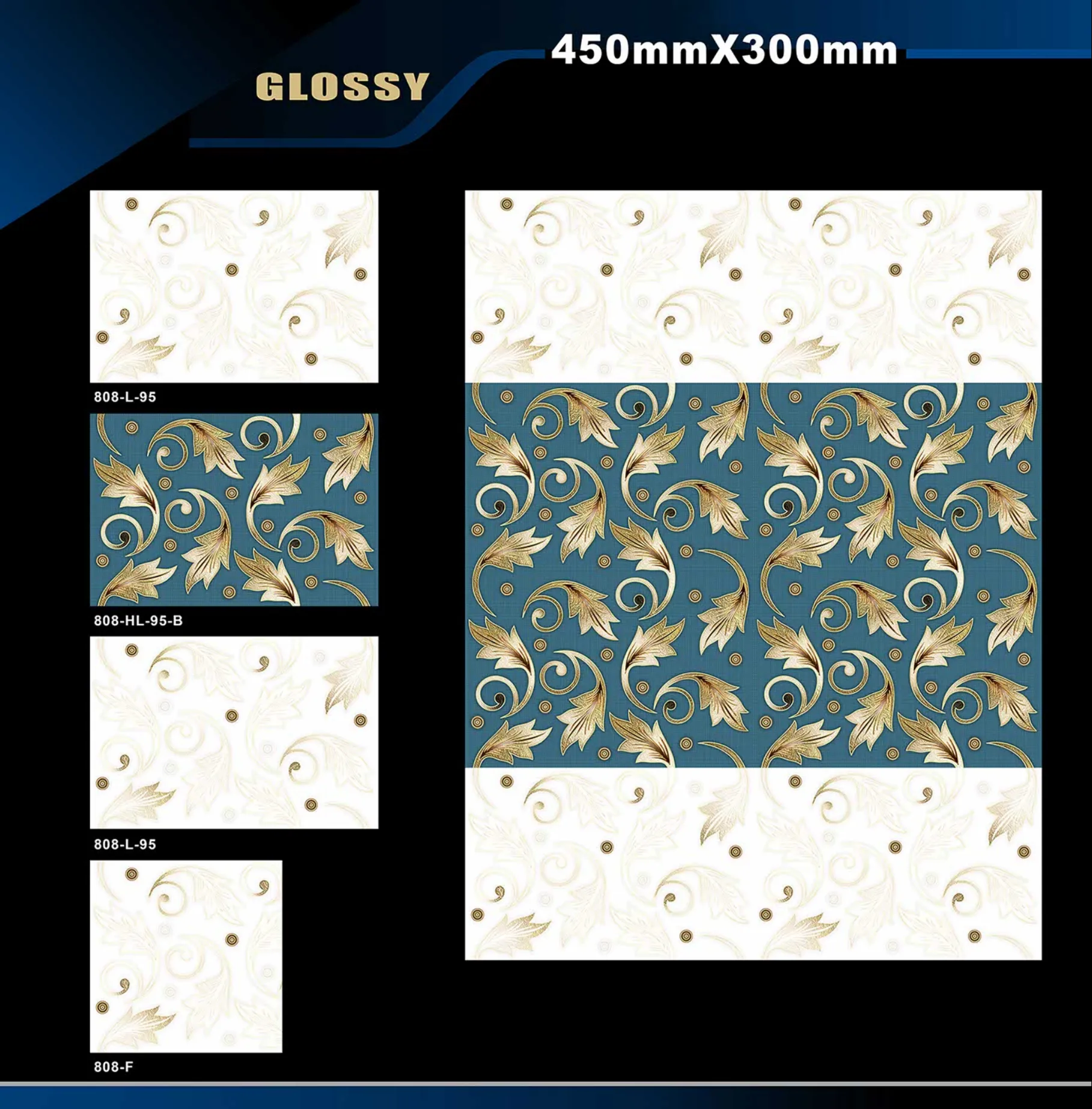 12 X 18 Glossy 765 To 828 - Design 39 - 300x450mm Glossy