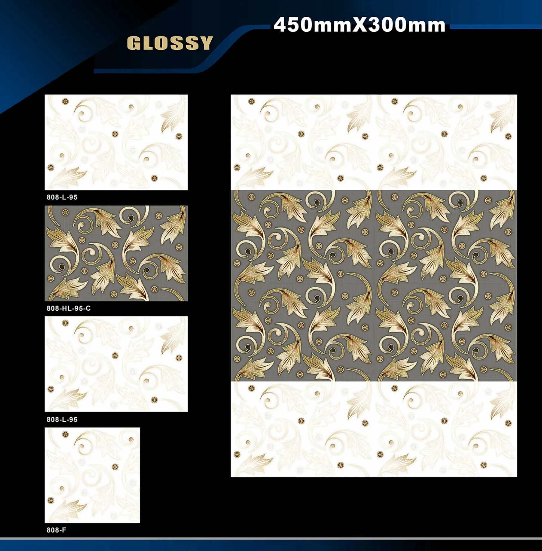 12 X 18 Glossy 765 To 828 - Design 40 - 300x450mm Glossy