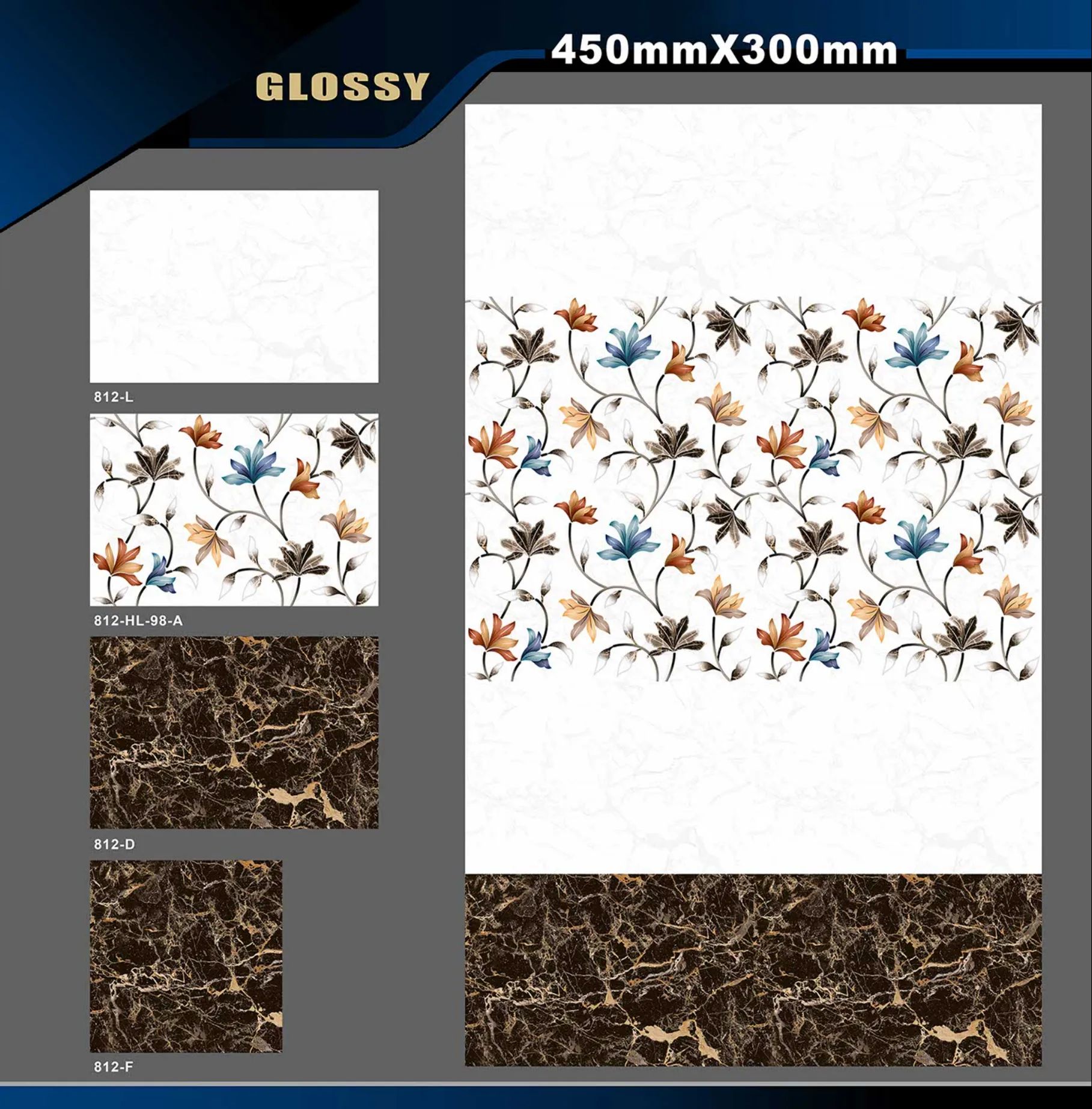 12 X 18 Glossy 765 To 828 - Design 48 - 300x450mm Glossy