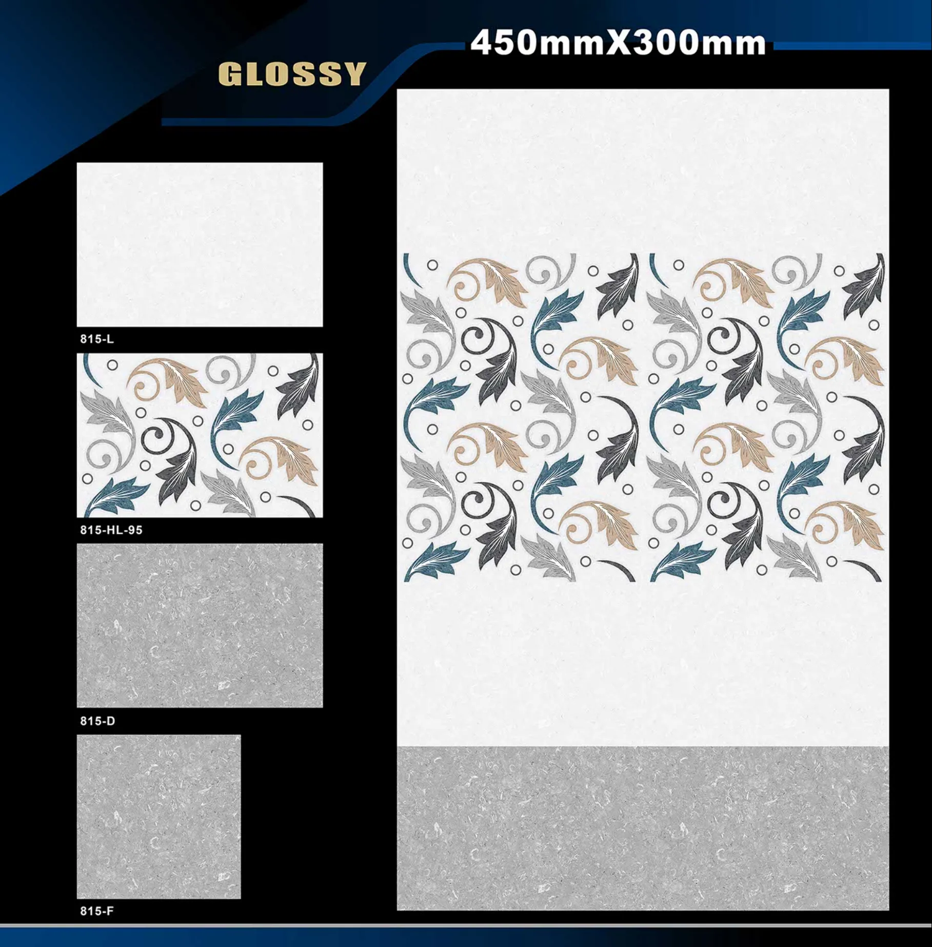 12 X 18 Glossy 765 To 828 - Design 54 - 300x450mm Glossy