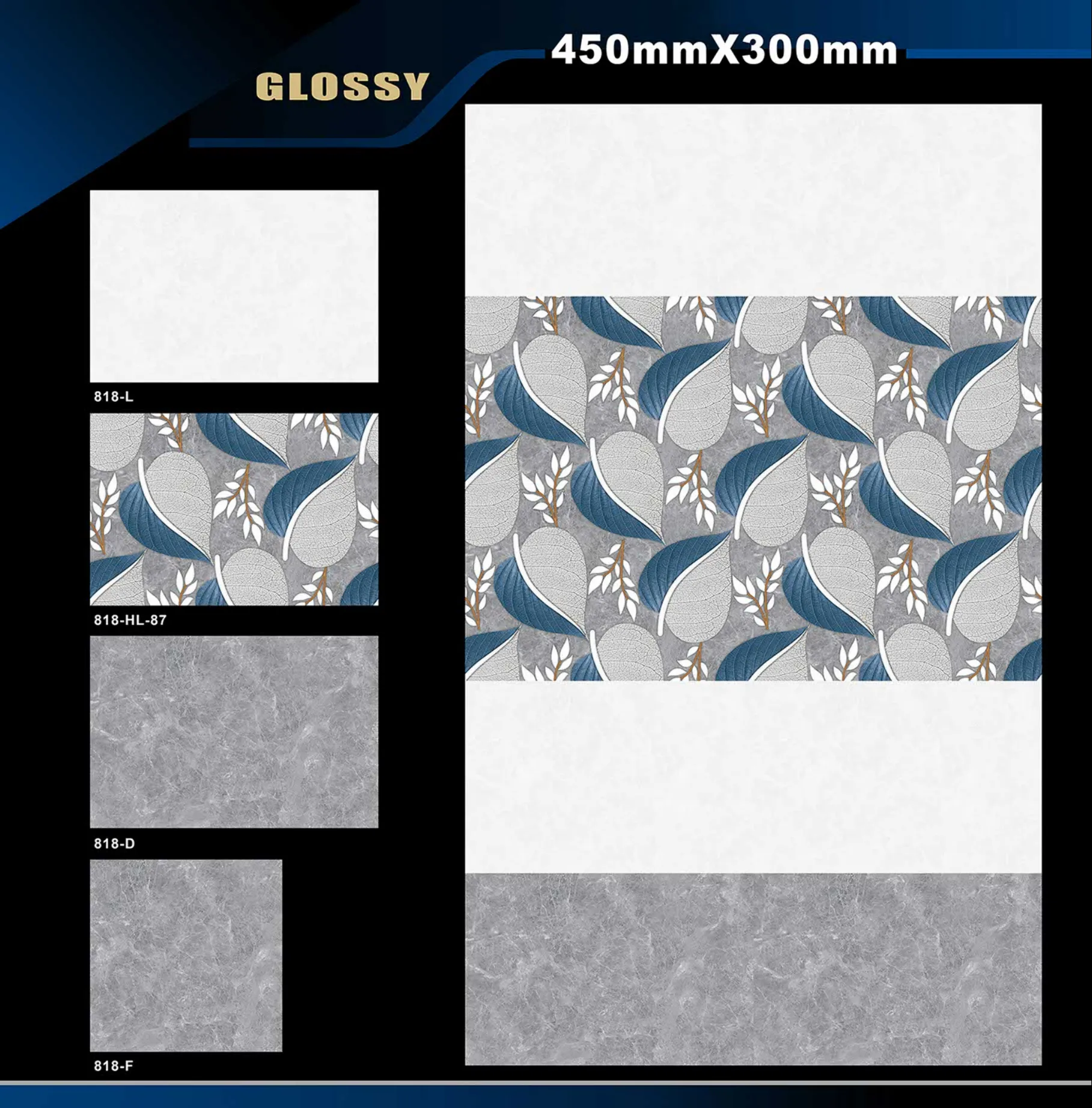 12 X 18 Glossy 765 To 828 - Design 62 - 300x450mm Glossy