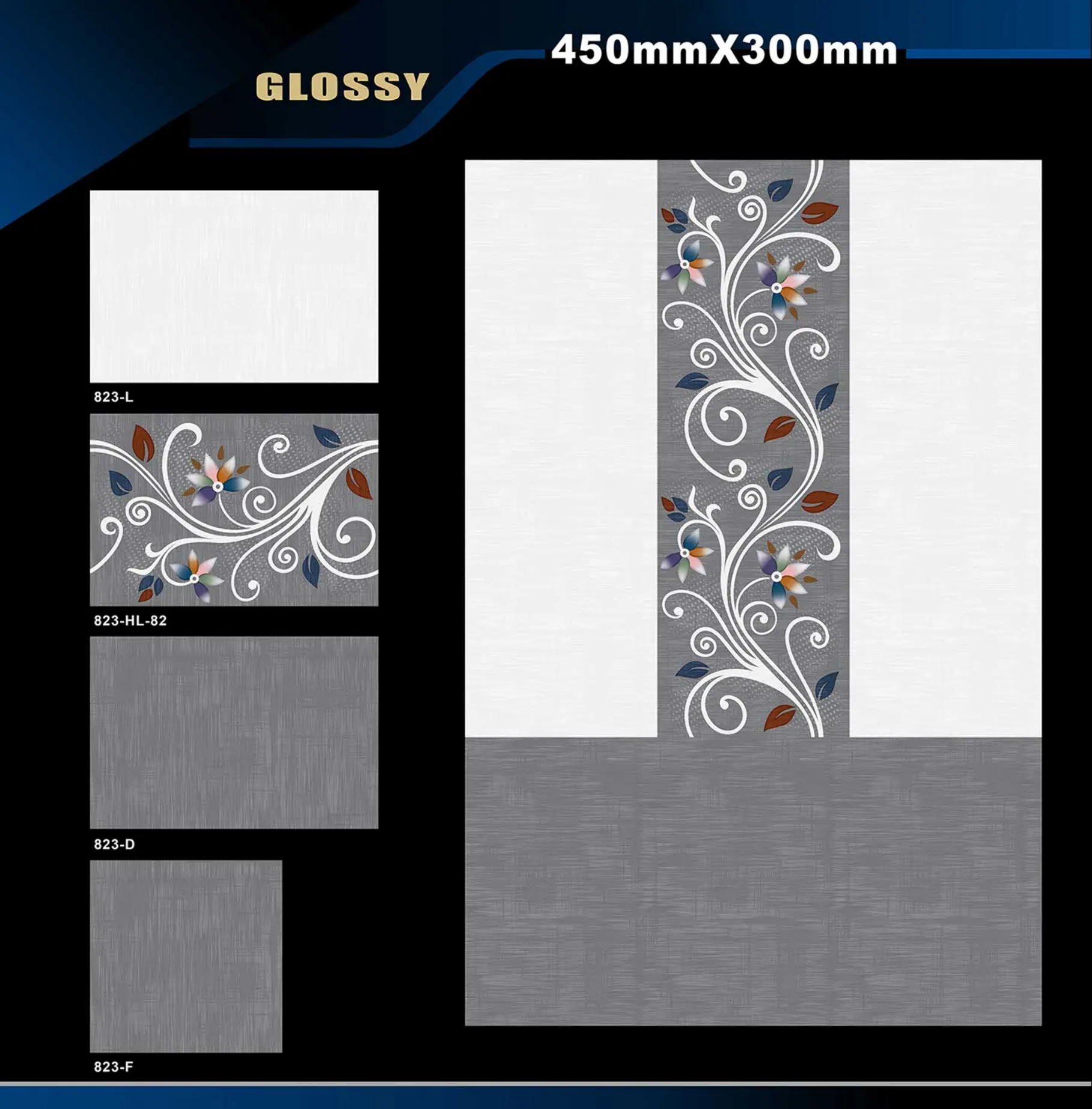 12 X 18 Glossy 765 To 828 - Design 65 - 300x450mm Glossy