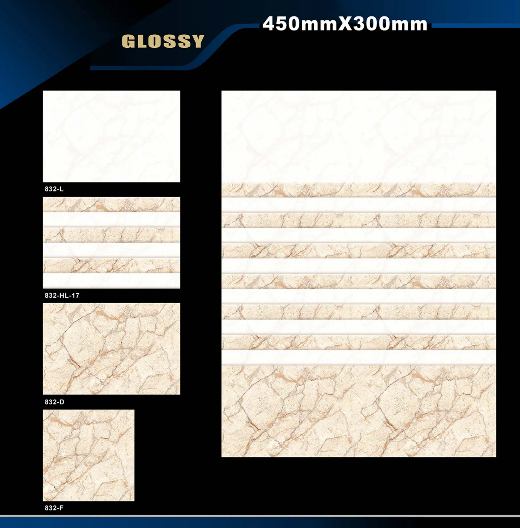 12 X 18 Glossy 829 To 898 - Design 3 - 300x450mm Glossy