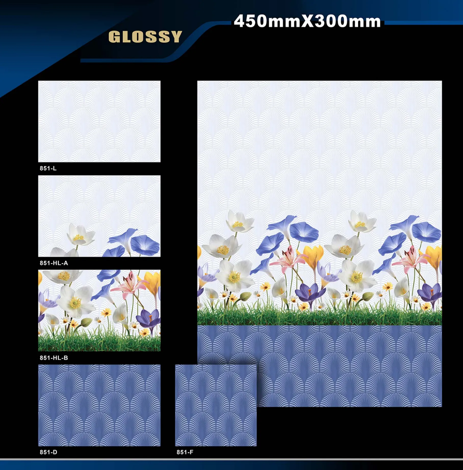 12 X 18 Glossy 829 To 898 - Design 18 - 300x450mm Glossy