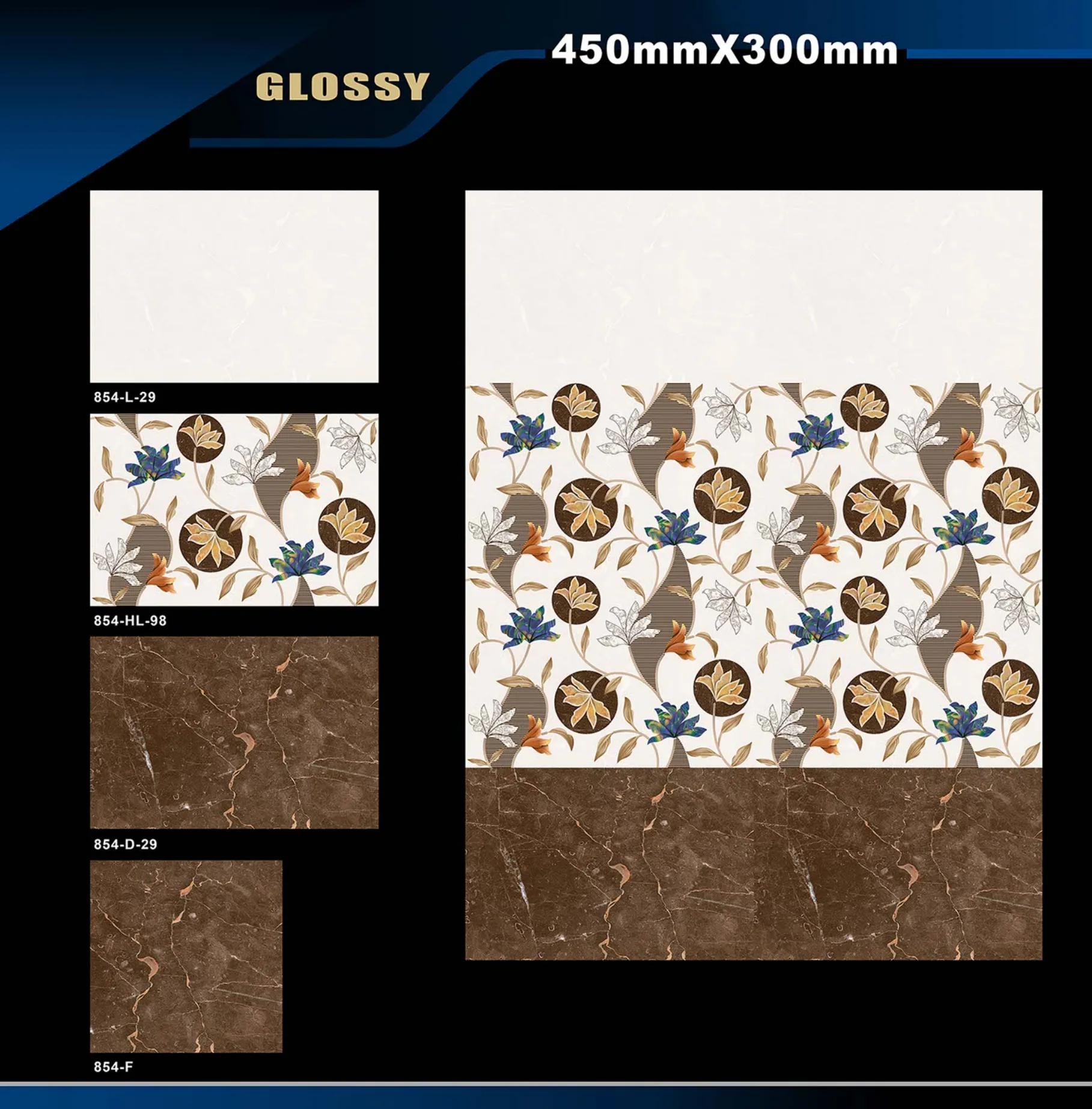12 X 18 Glossy 829 To 898 - Design 20 - 300x450mm Glossy