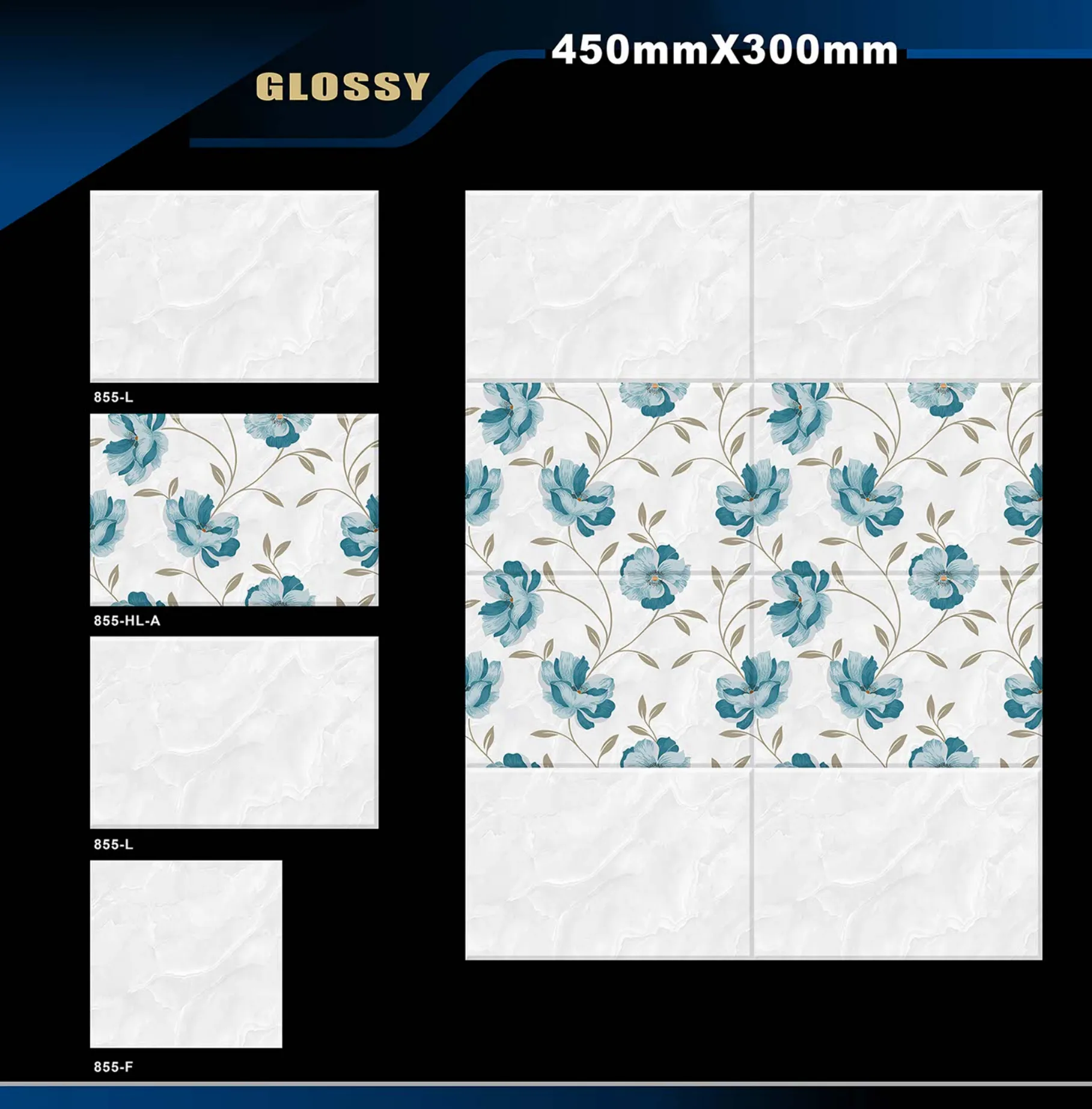 12 X 18 Glossy 829 To 898 - Design 21 - 300x450mm Glossy