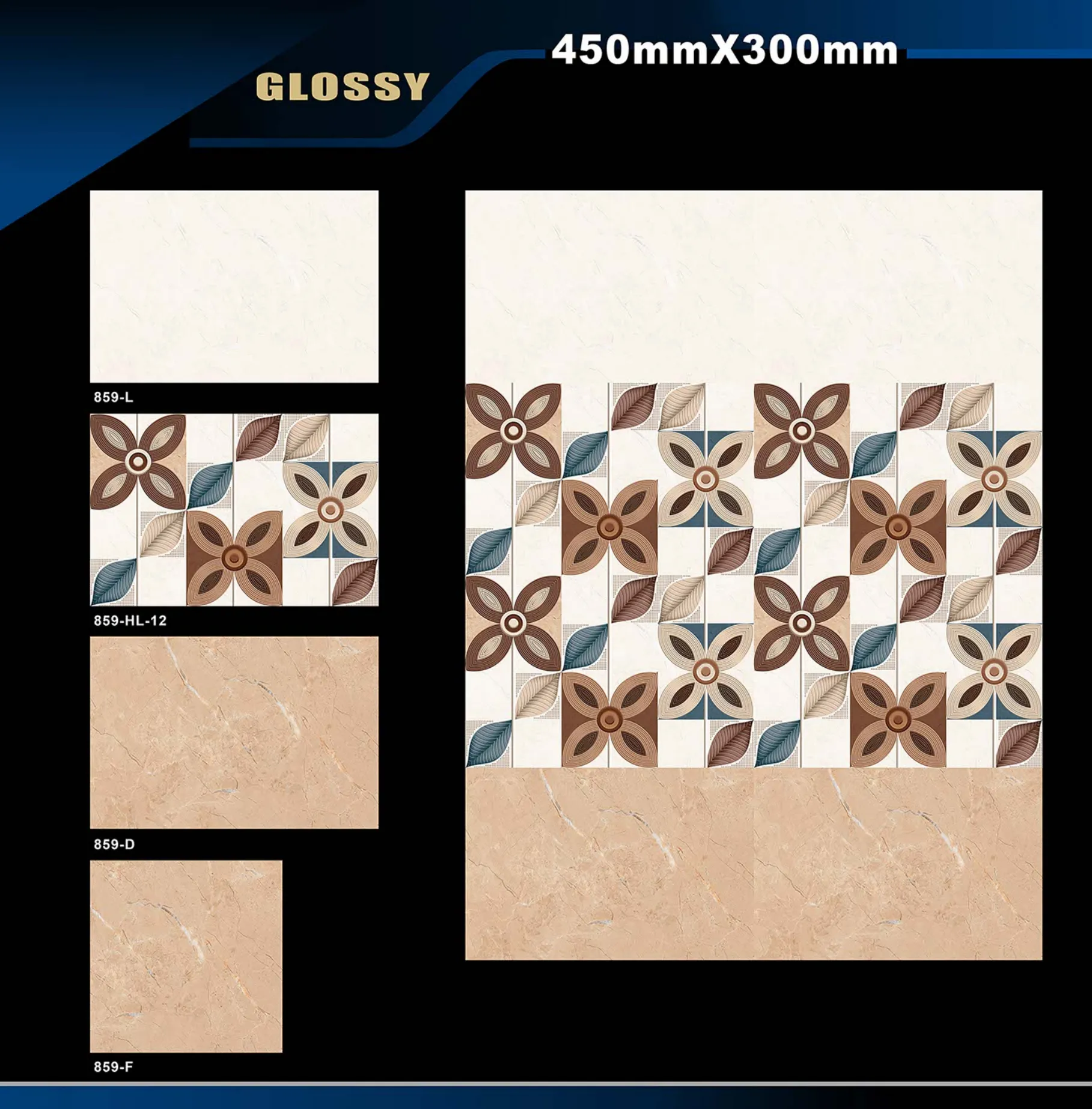 12 X 18 Glossy 829 To 898 - Design 24 - 300x450mm Glossy