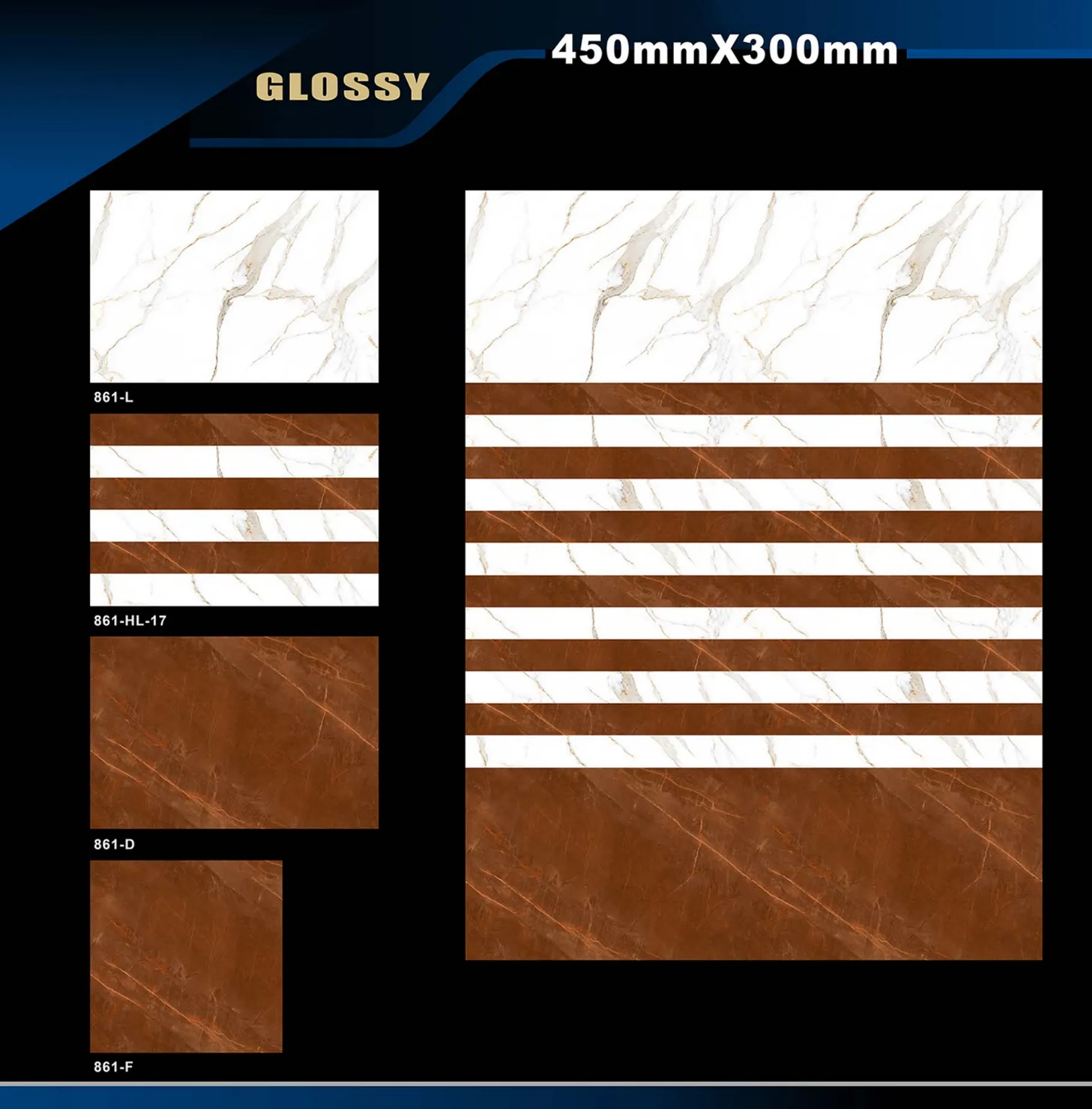 12 X 18 Glossy 829 To 898 - Design 34 - 300x450mm Glossy