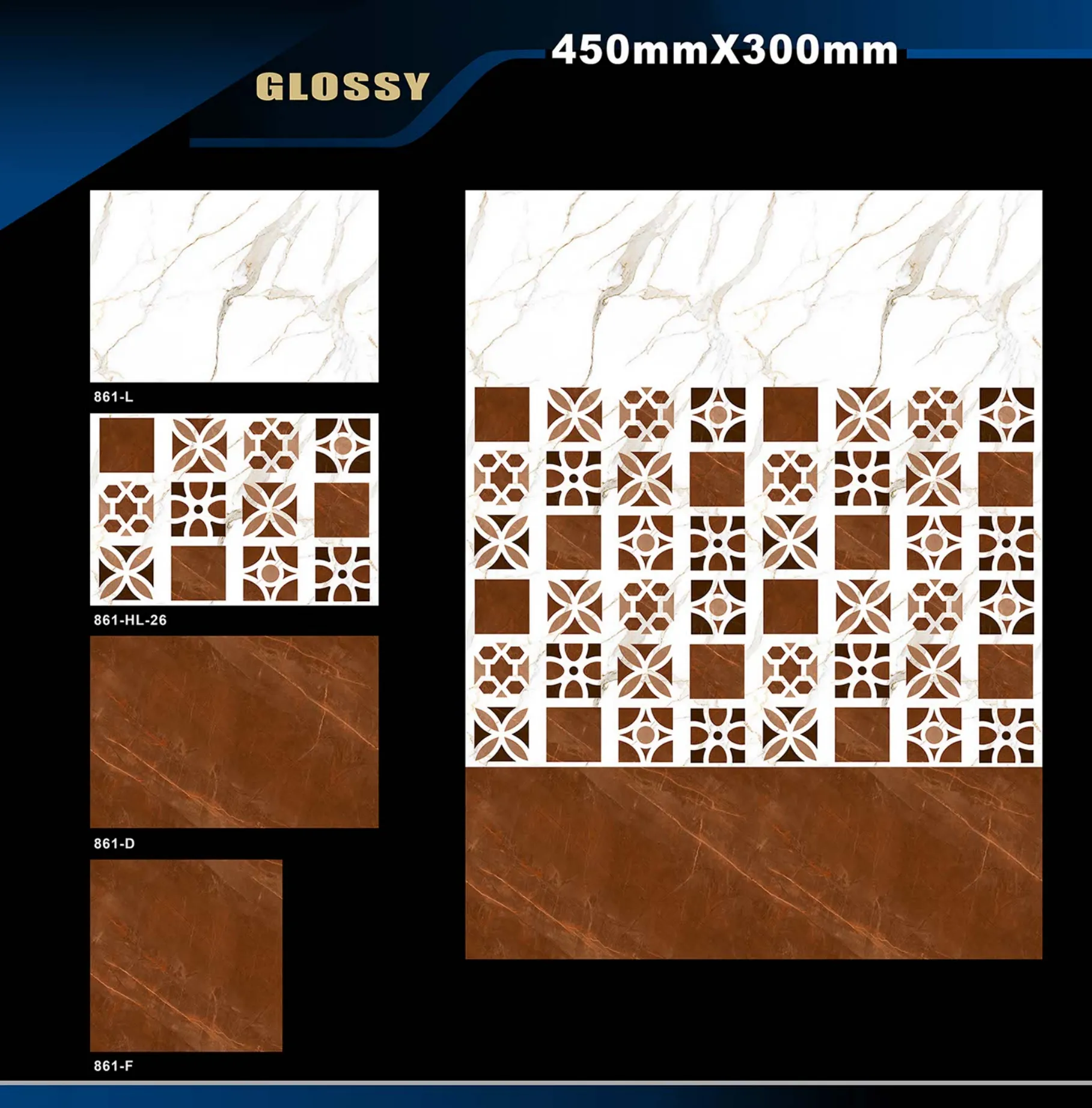 12 X 18 Glossy 829 To 898 - Design 35 - 300x450mm Glossy