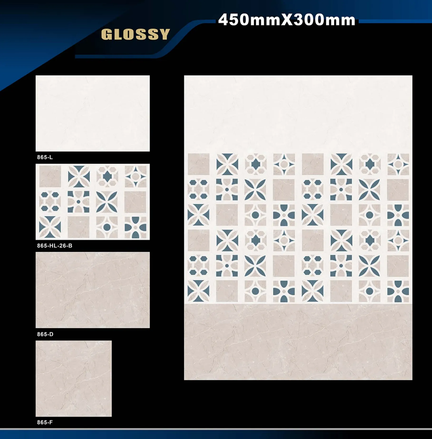 12 X 18 Glossy 829 To 898 - Design 53 - 300x450mm Glossy